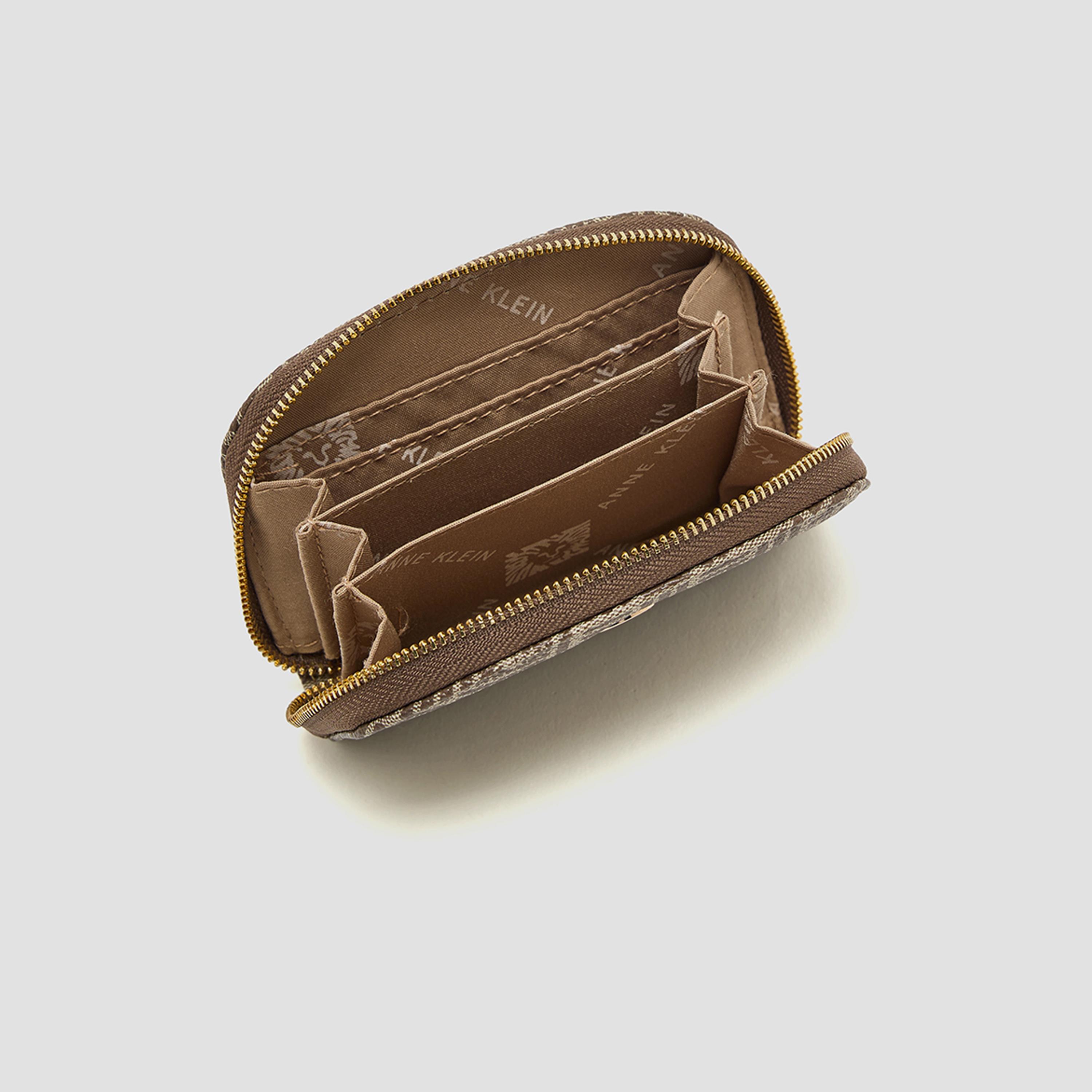 آن كلين - حامل بطاقات مزين بشعار مع سحاب-women-bagsandwallets-wallets-image-5