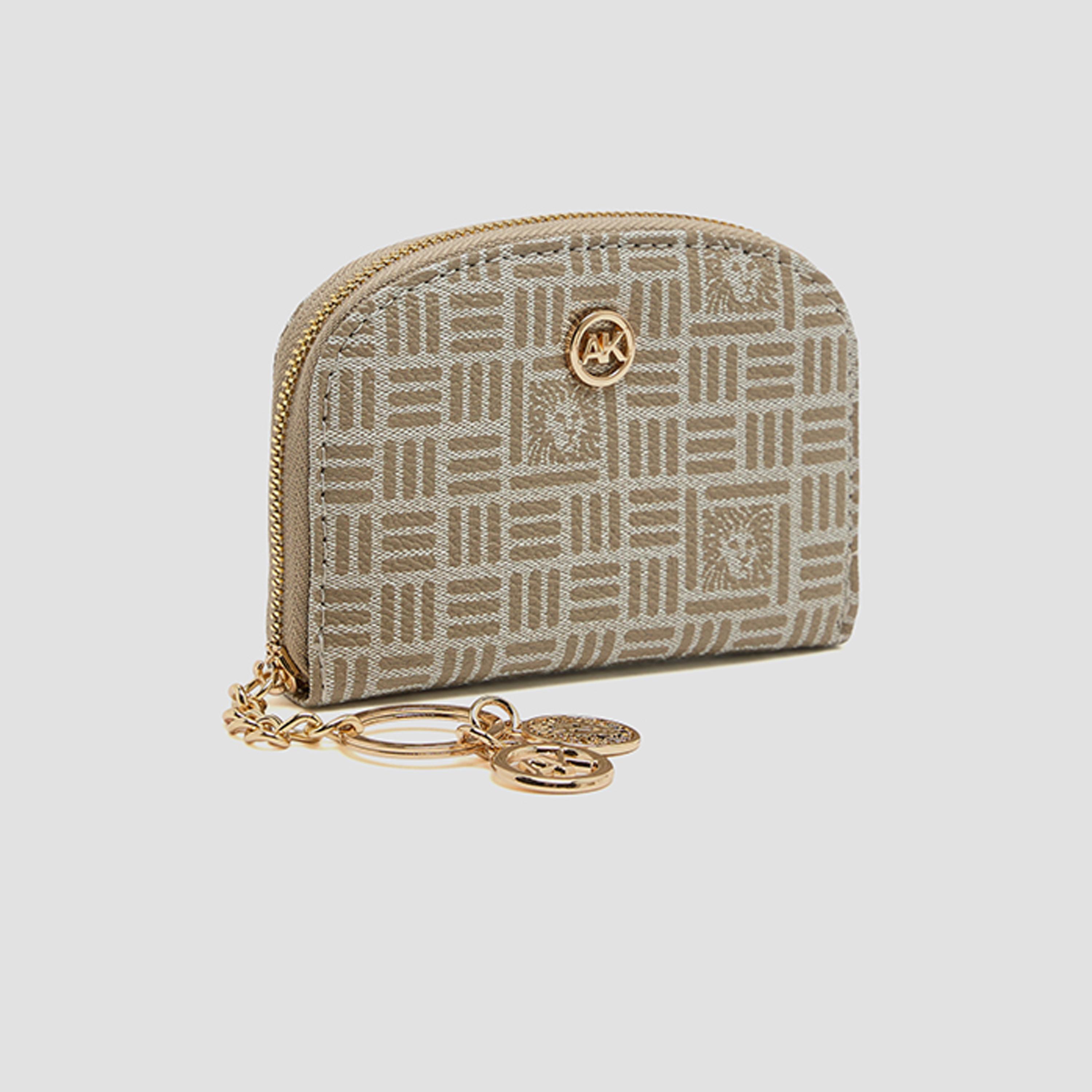 آن كلين - حامل بطاقات مزين بشعار مع سحاب-women-bagsandwallets-wallets-image-2