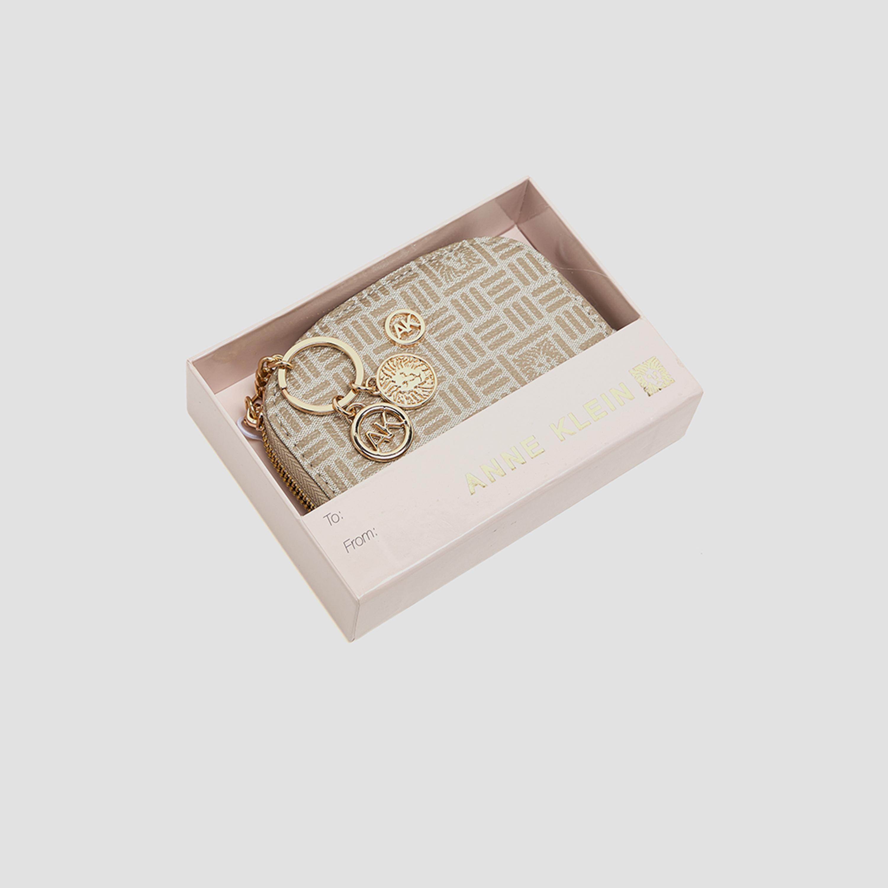 آن كلين - حامل بطاقات مزين بشعار مع سحاب-women-bagsandwallets-wallets-image-6