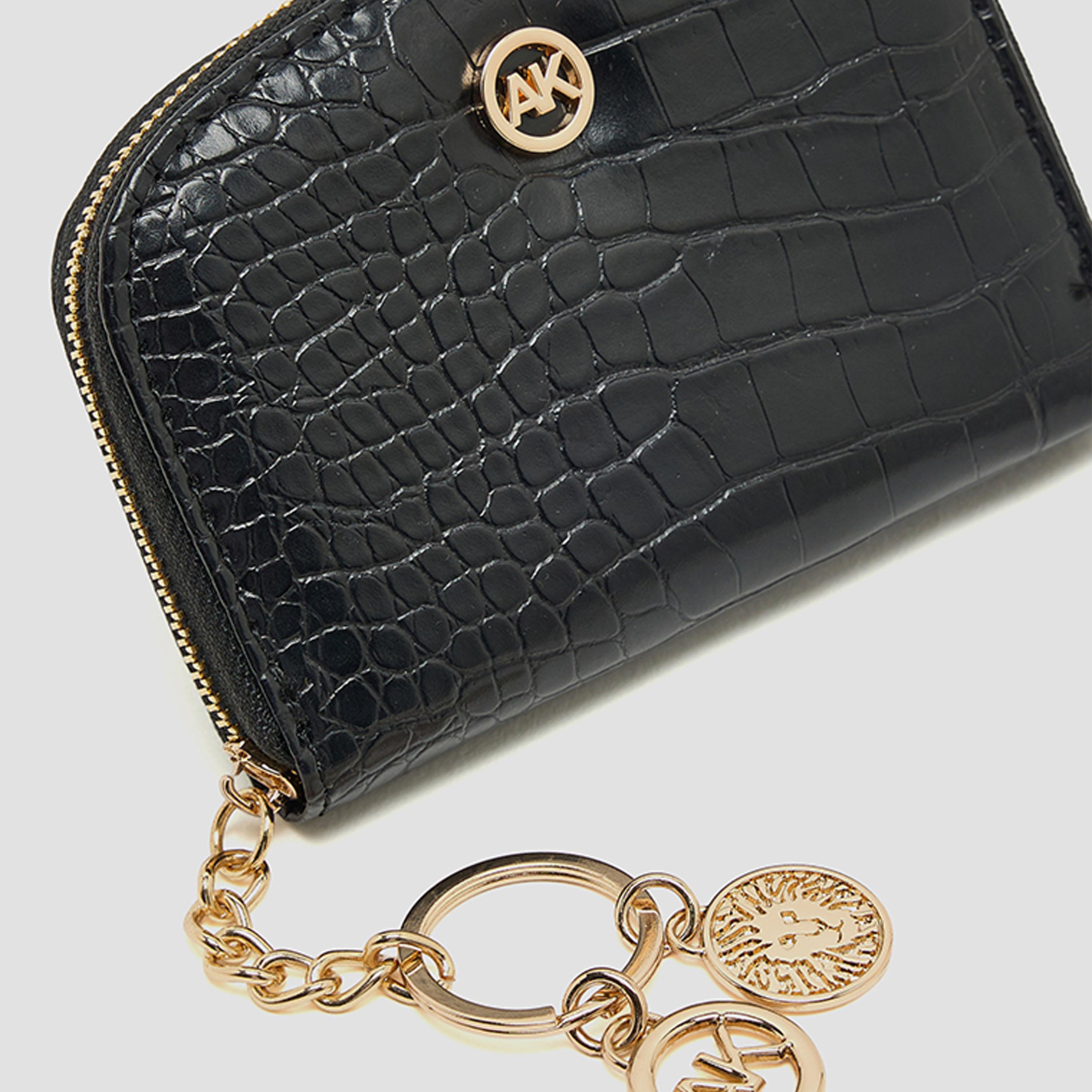 Anne Klein Textured Cardholder with Zipper-women-bagsandwallets-wallets-image-4