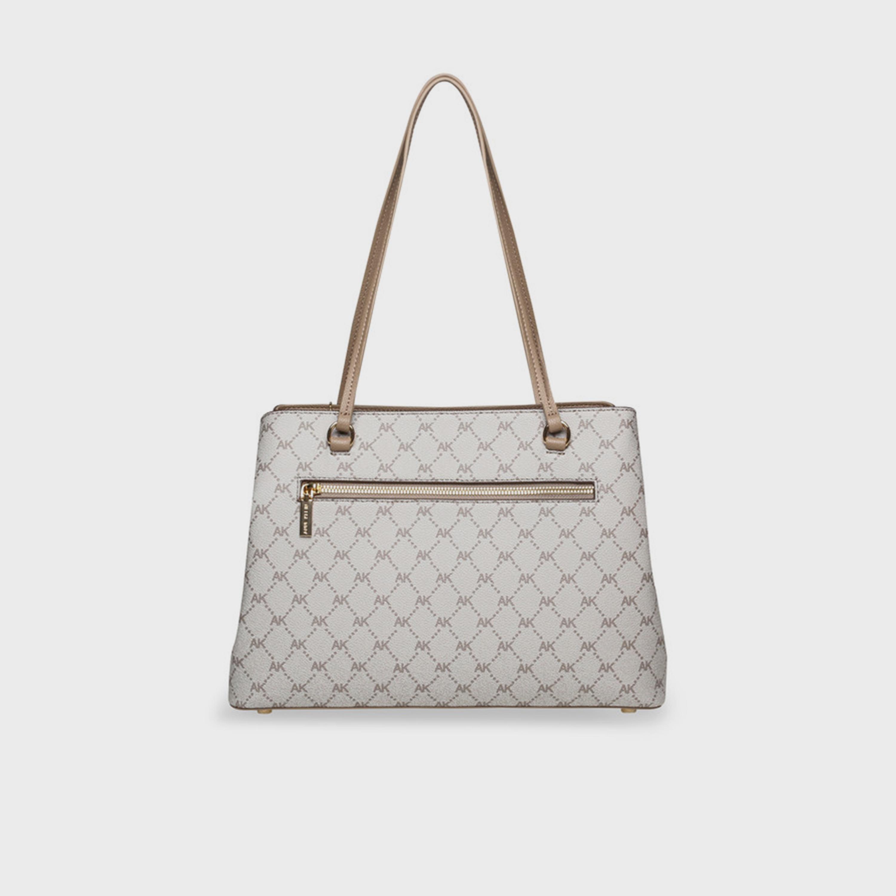 آن كلين - شنطة يد بمقبض علوي مزينة بشعار المونوغرام وسحاب-women-bagsandwallets-handbags-image-3