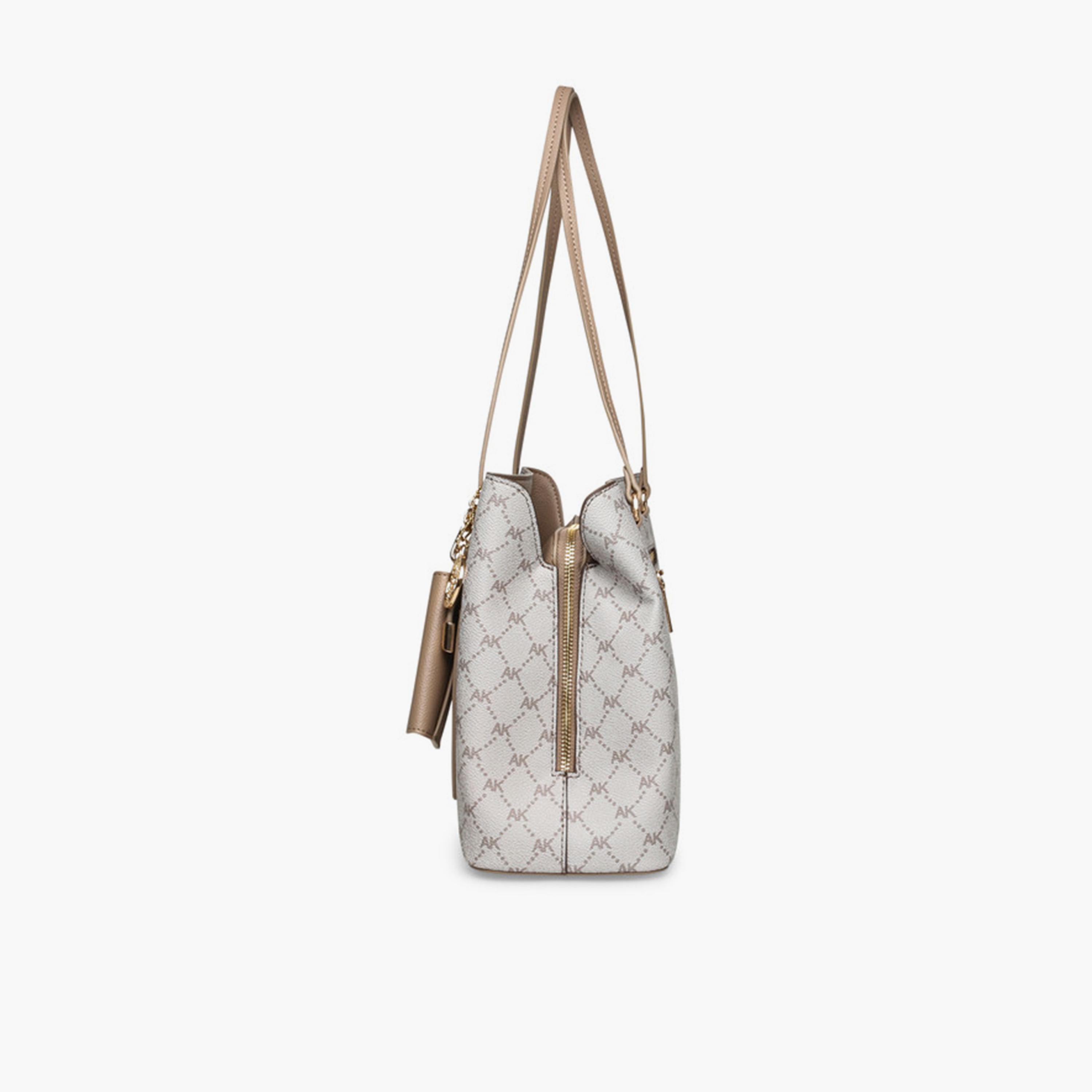 Anne Klein Monogram Top-Handle Satchel Bag with Zipper-women-bagsandwallets-handbags-image-4
