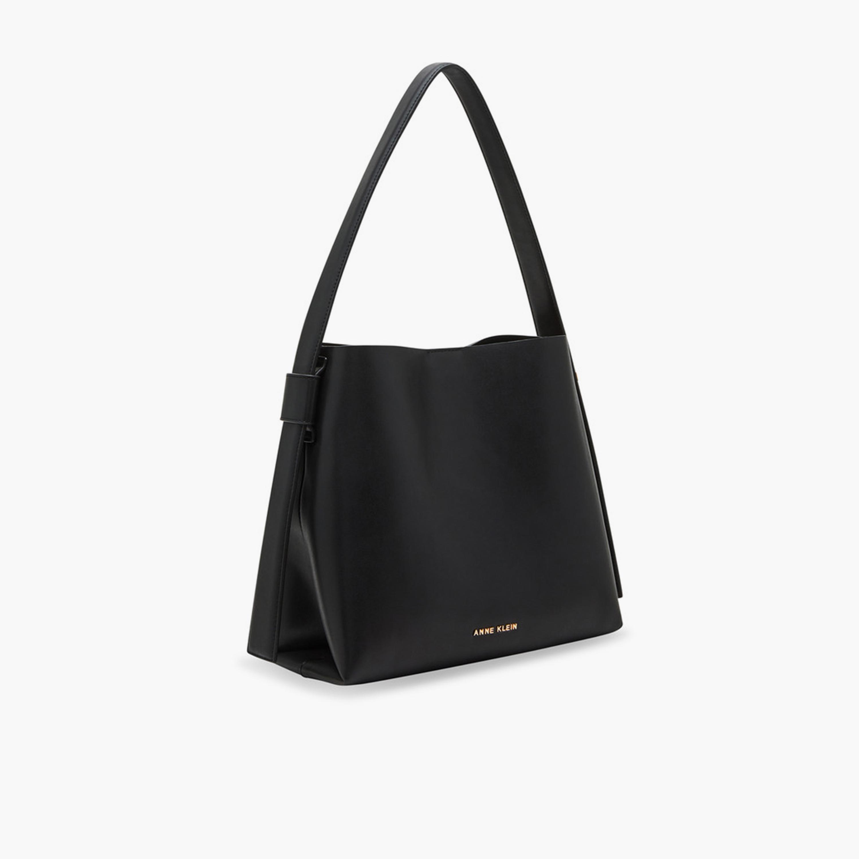 آن كلين - شنطة كتف سادة بإغلاق مغناطيسي وحزام قابل للتعديل | 30 × 27.4 × 12.5 سم-women-bagsandwallets-handbags-image-2