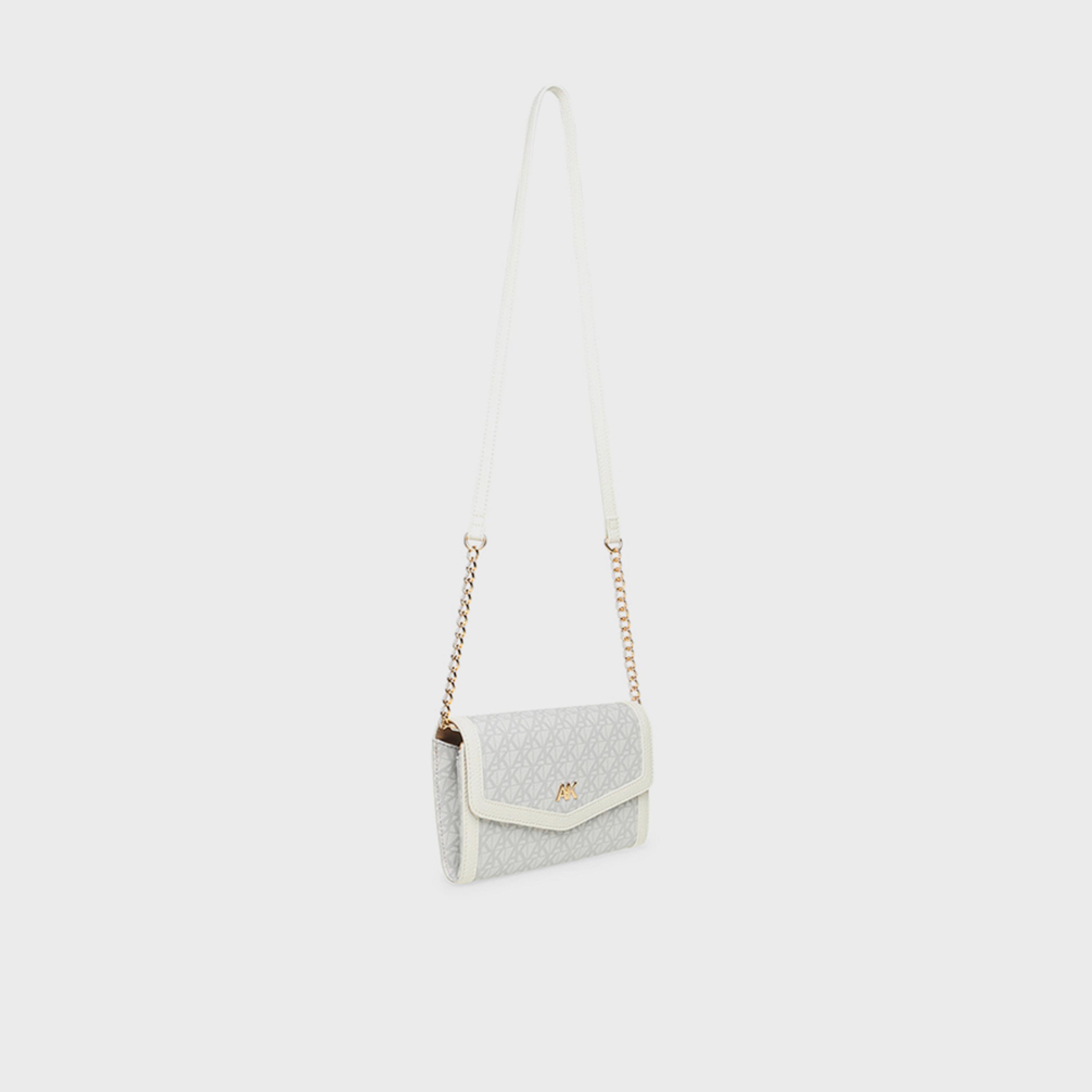 آن كلين - شنطة كروس بنقشة المونوغرام مع غطاء وحزام سلسلة-women-bagsandwallets-handbags-image-3