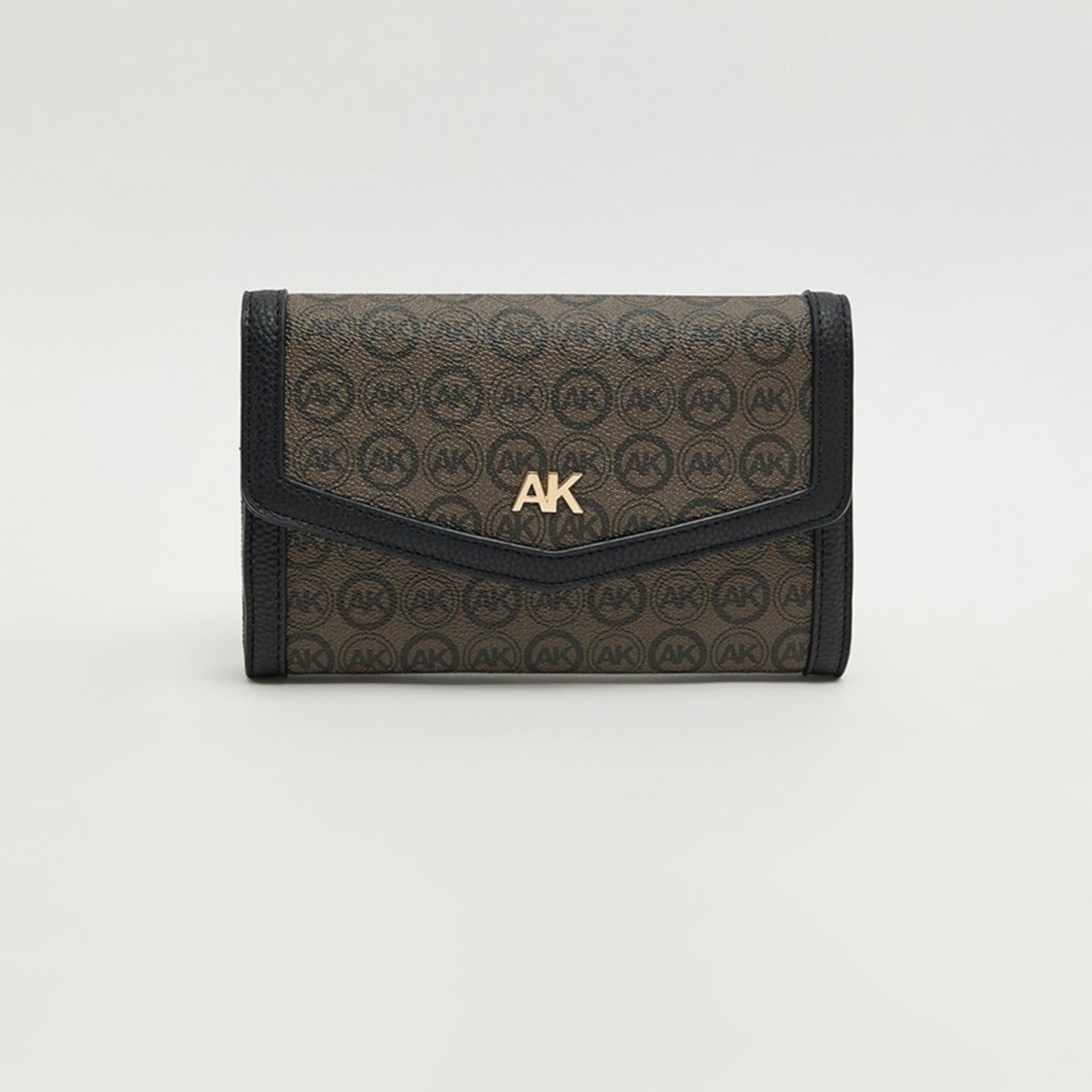 آن كلين - شنطة كروس بنقشة المونوغرام مع غطاء وحزام سلسلة-women-bagsandwallets-handbags-image-1