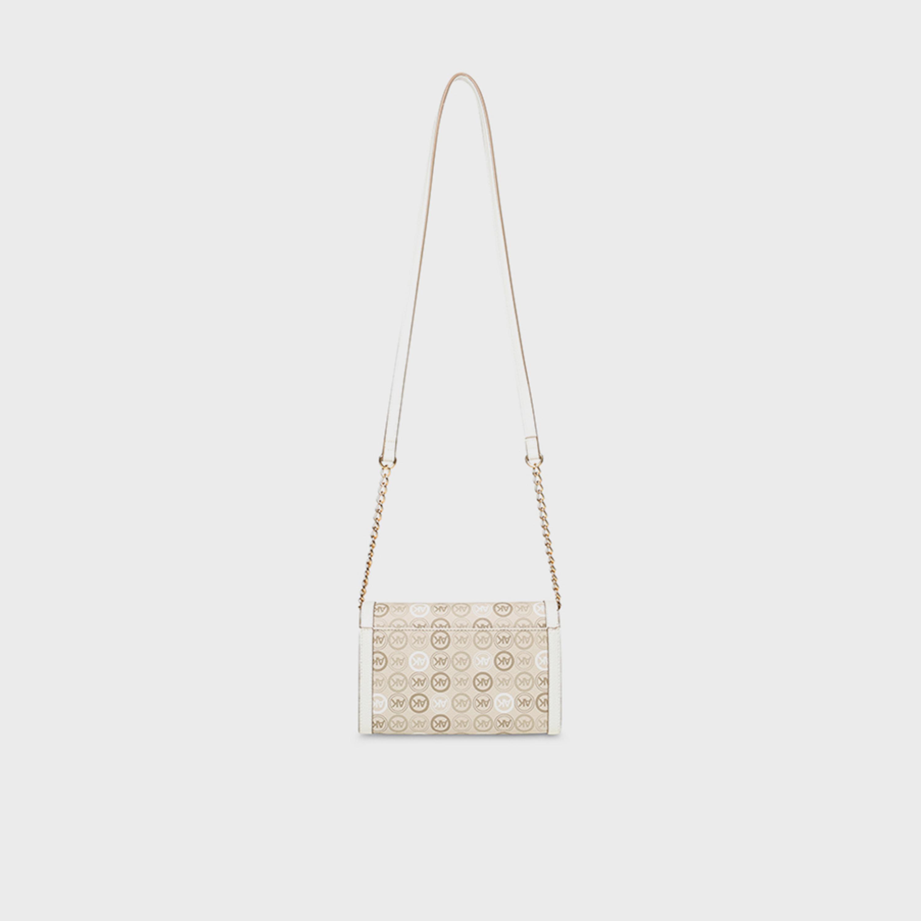 آن كلين - شنطة كروس بنقشة المونوغرام مع غطاء وحزام سلسلة-women-bagsandwallets-handbags-image-4