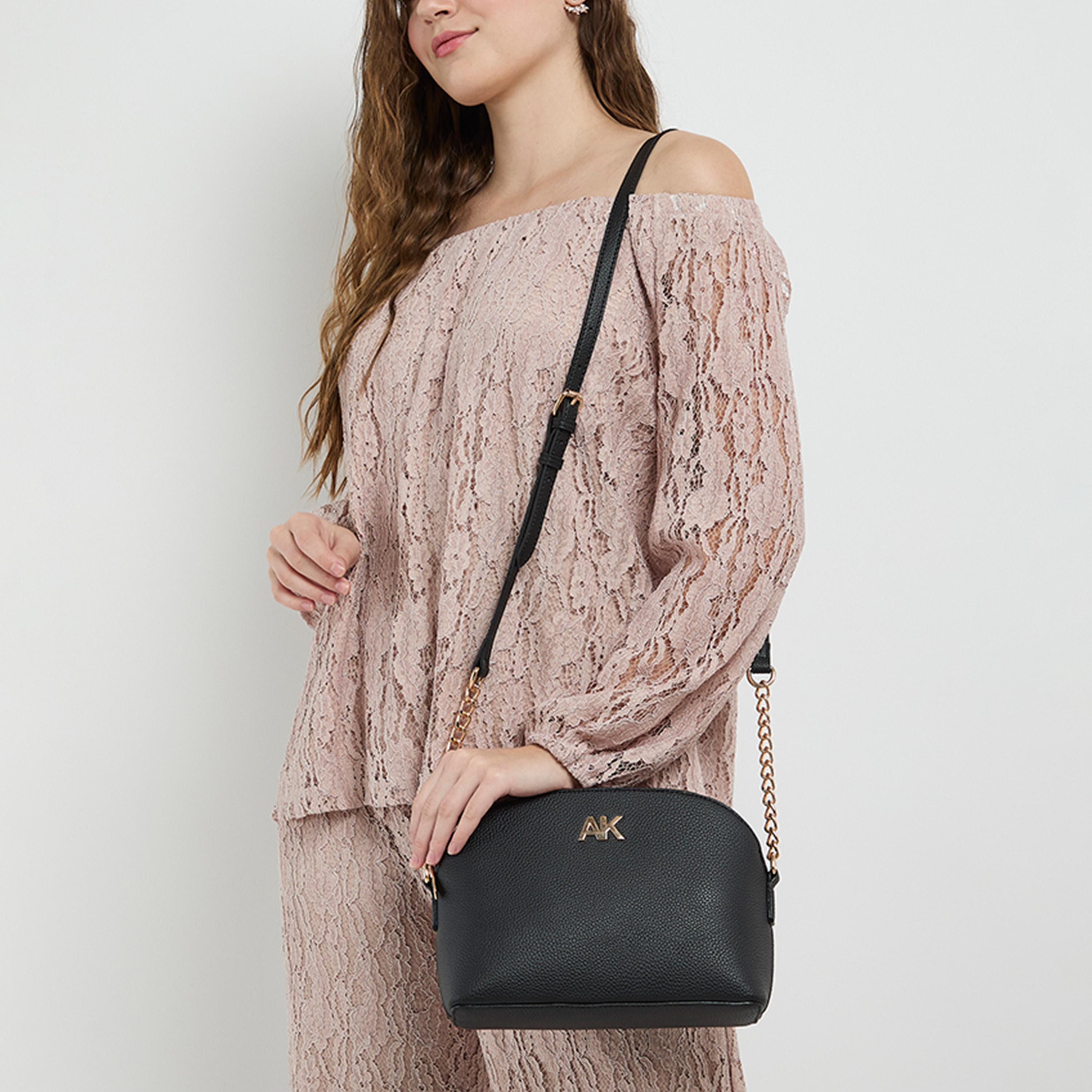 Anne Klein Textured Crossbody Bag with Zipper and Adjustable Strap-women-bagsandwallets-handbags-image-2