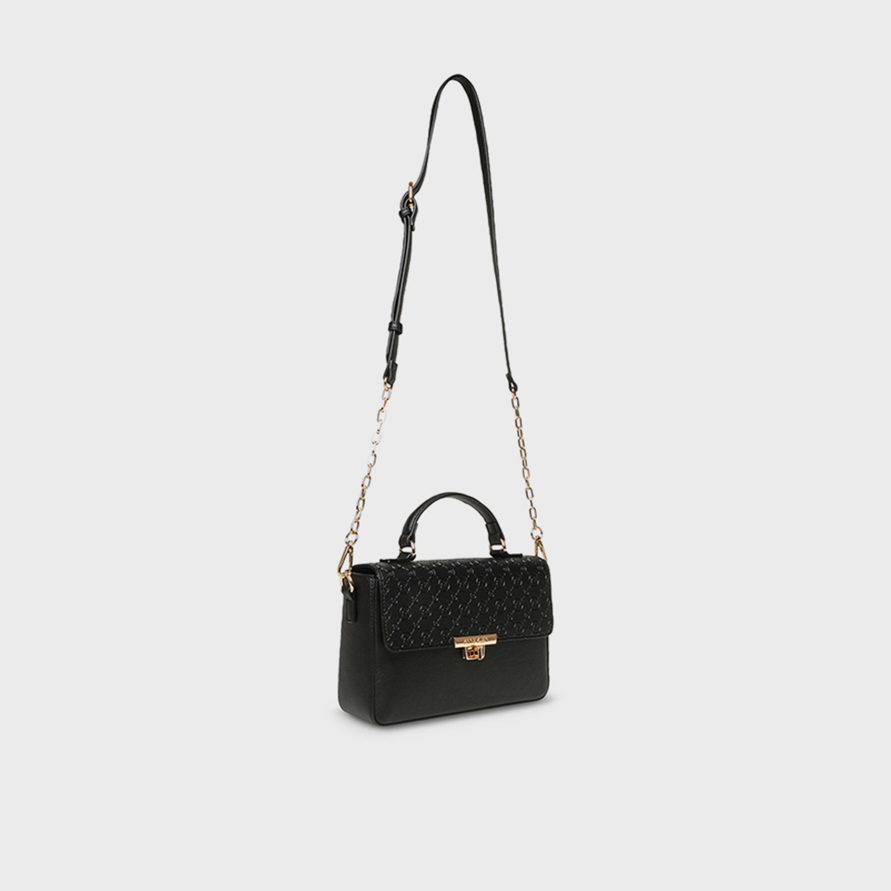 Anne Klein Monogram Top-Handle Satchel Bag with Twist Lock-women-bagsandwallets-handbags-image-2