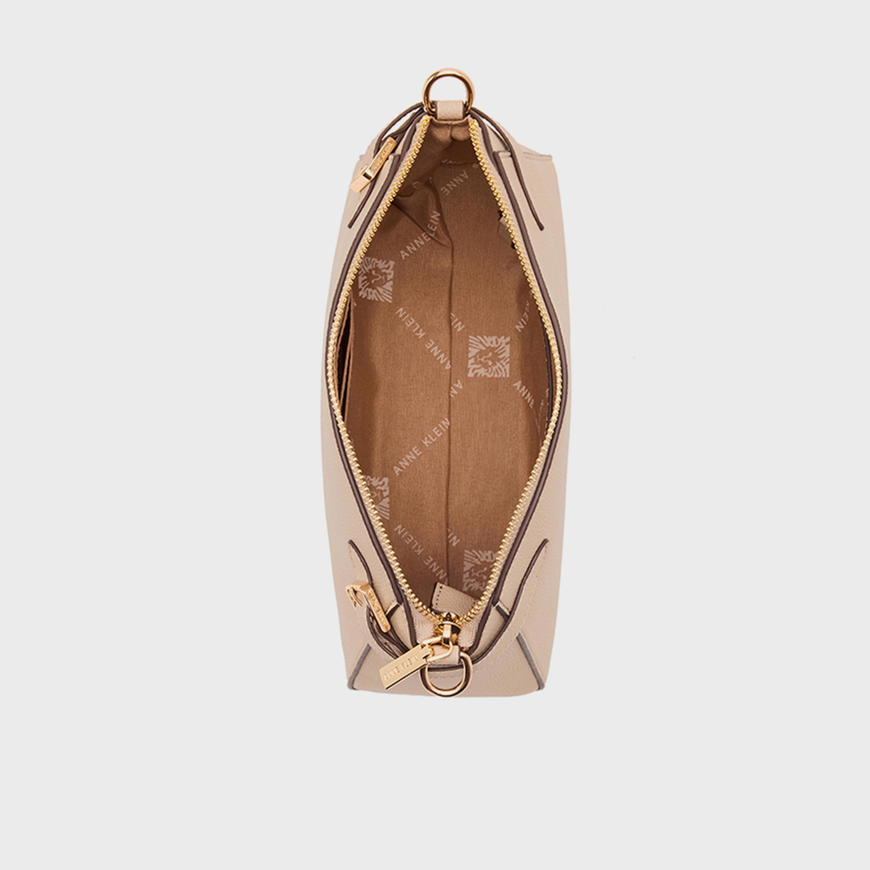آن كلين - شنطة كروس منقوشة بسحاب وحزام قابل للإزالة-women-bagsandwallets-handbags-image-5