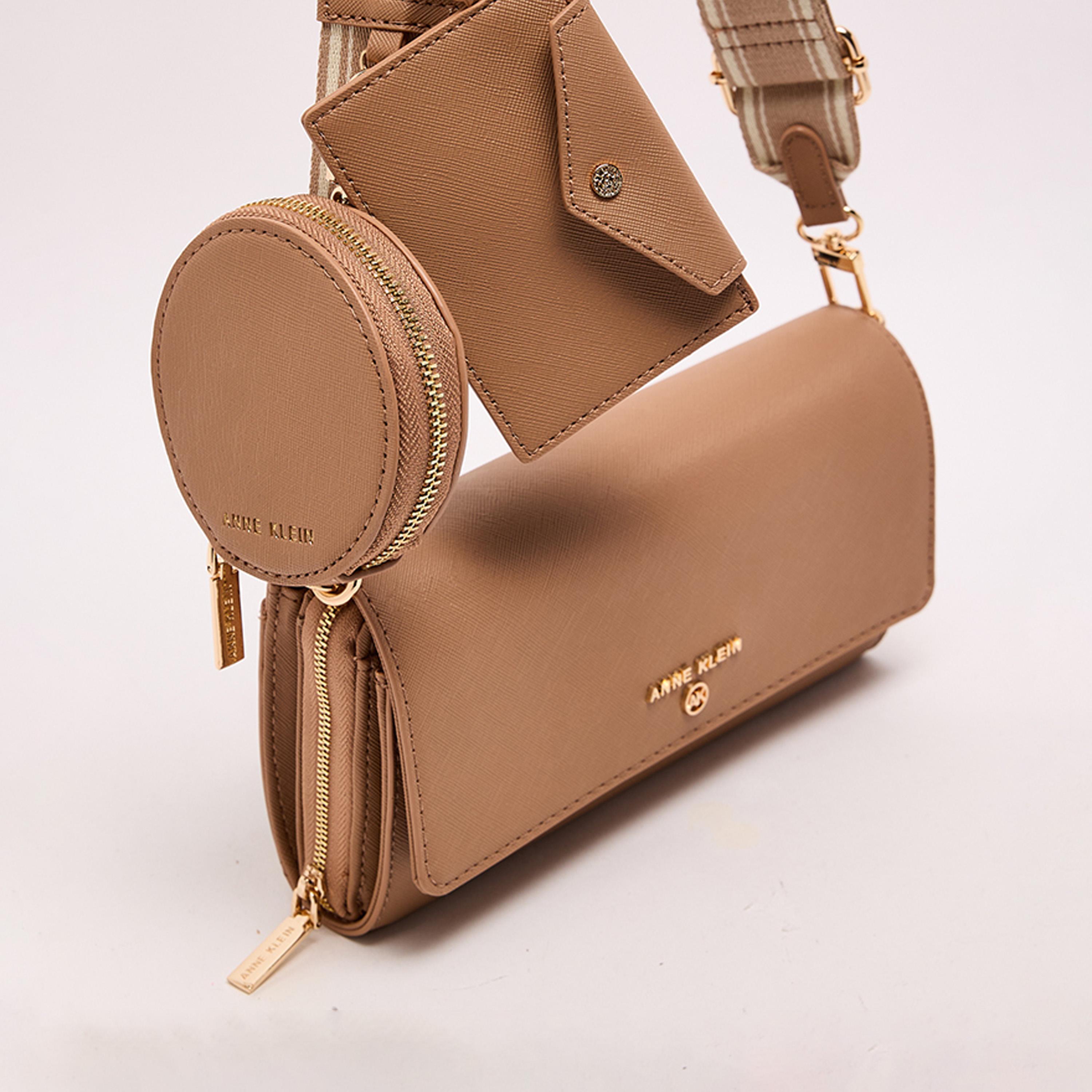 آن كلين - شنطة كروس منقوشة بغطاء وحزام قابل للإزالة-women-bagsandwallets-handbags-image-5