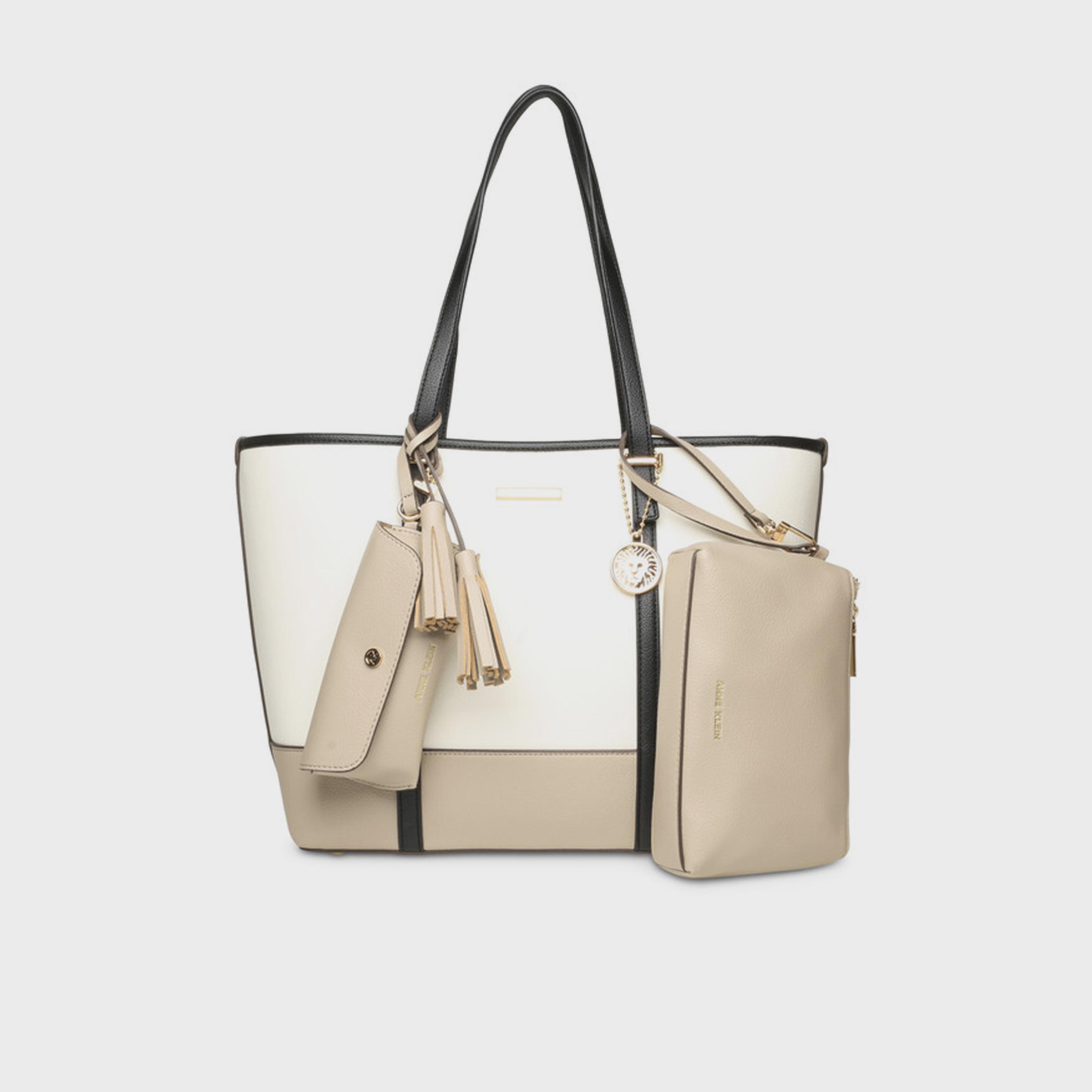 آن كلين - شنطة تسوق مزدوجة المقابض بألوان متداخلة وإغلاق مغناطيسي-women-bagsandwallets-handbags-image-1