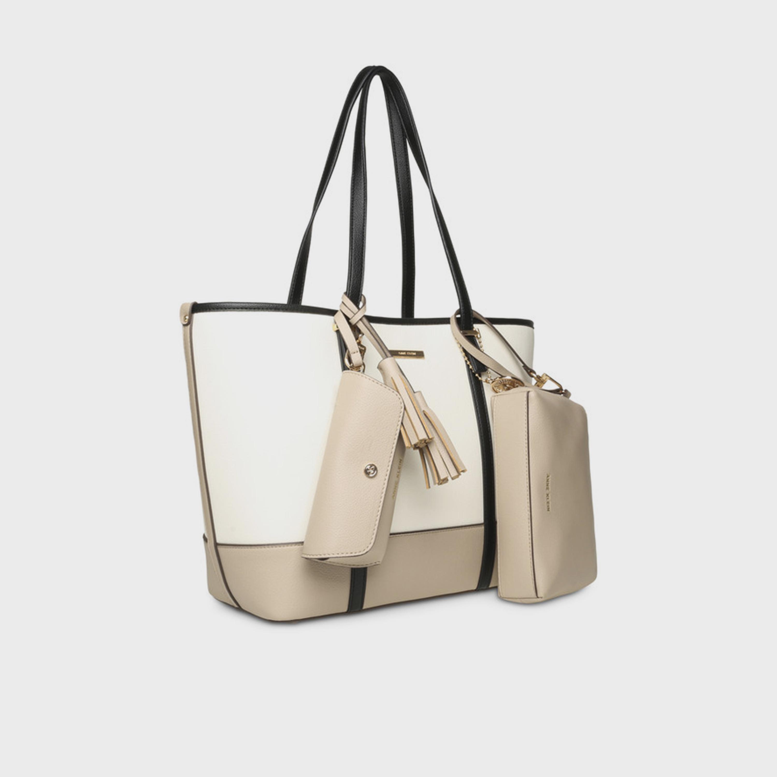 آن كلين - شنطة تسوق مزدوجة المقابض بألوان متداخلة وإغلاق مغناطيسي-women-bagsandwallets-handbags-image-2