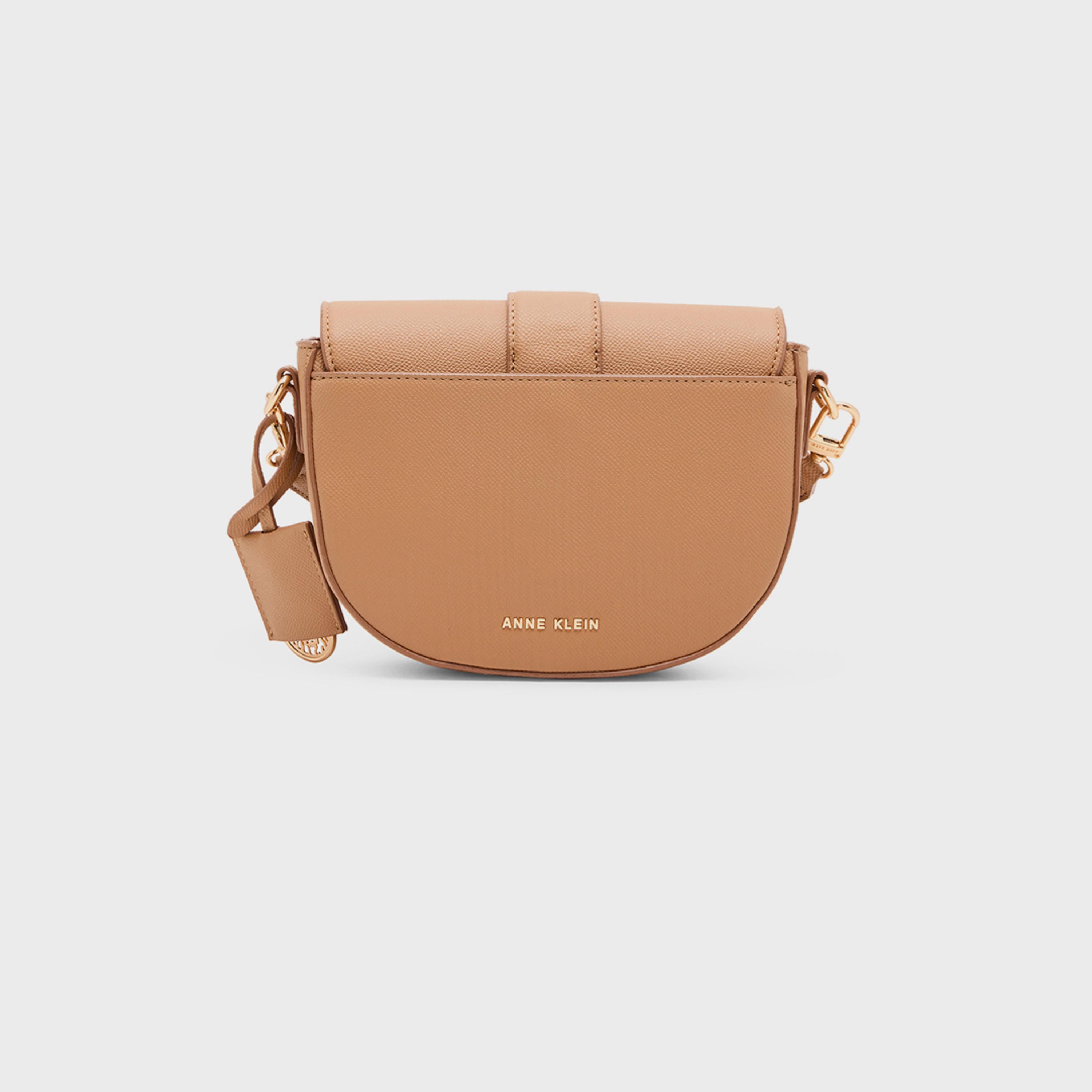 Anne Klein Textured Crossbody Bag with Flap and Detachable Strap-women-bagsandwallets-handbags-image-4