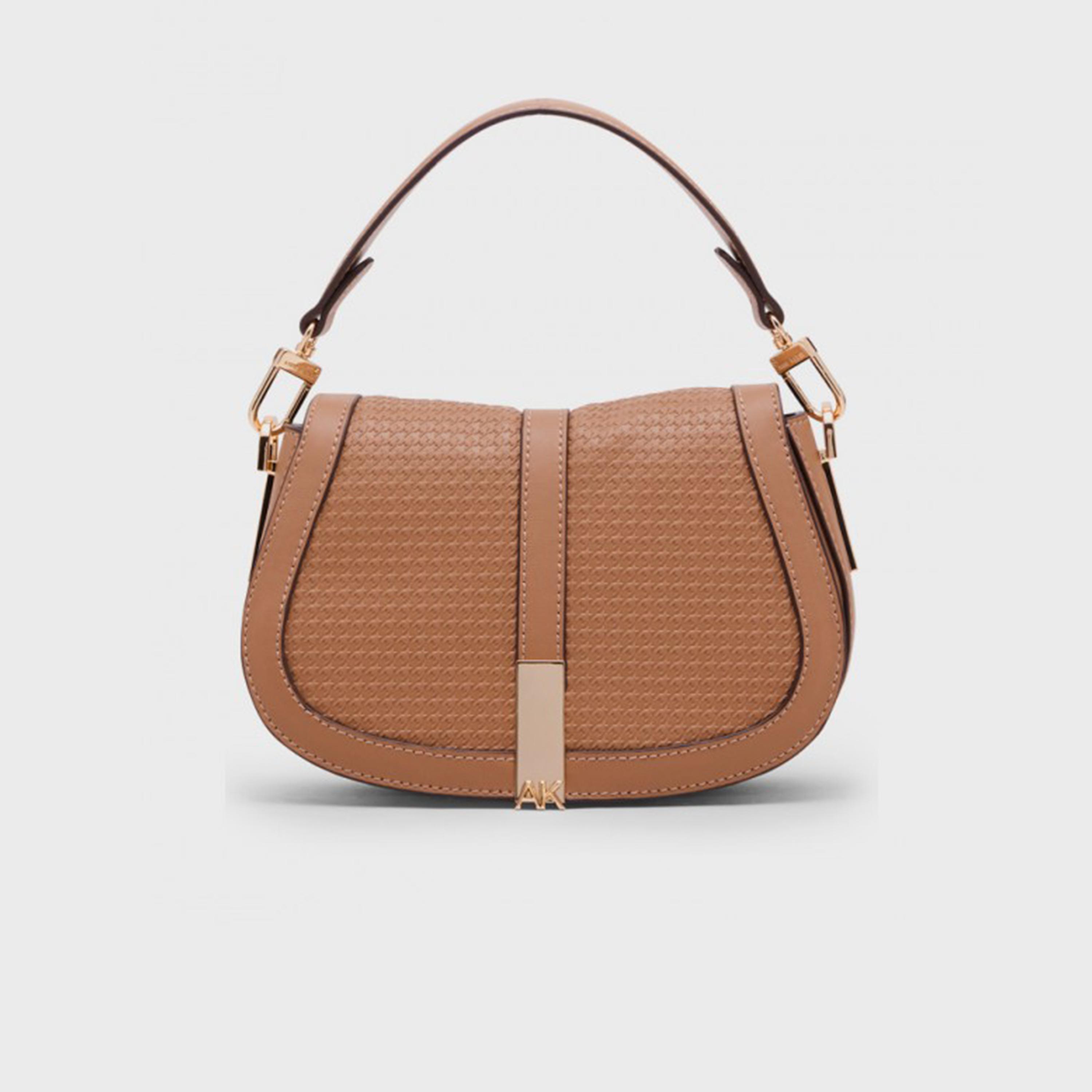 آن كلين - شنطة كتف بمقبض علوي مزخرف مع غطاء وحزام قابل للإزالة-women-bagsandwallets-handbags-image-1