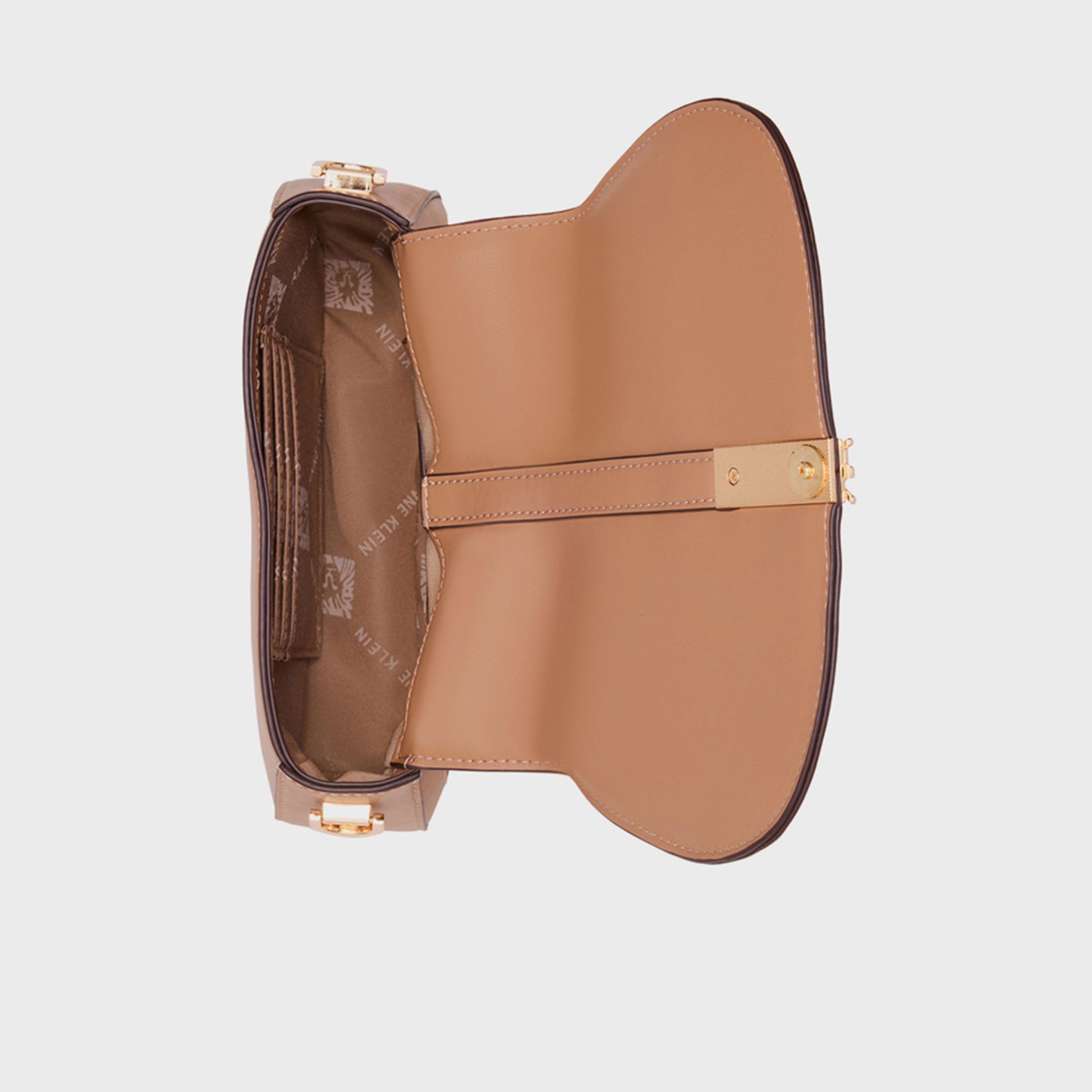 آن كلين - شنطة كتف بمقبض علوي مزخرف مع غطاء وحزام قابل للإزالة-women-bagsandwallets-handbags-image-5