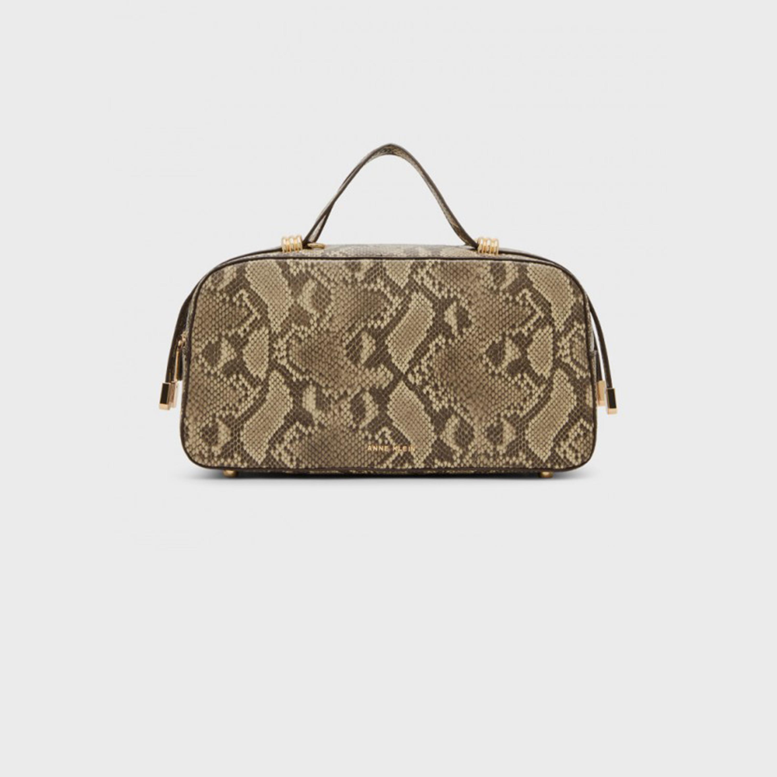 Anne Klein Animal Print Top-Handle Satchel Bag with Zipper and Detachable Strap-women-bagsandwallets-handbags-image-1