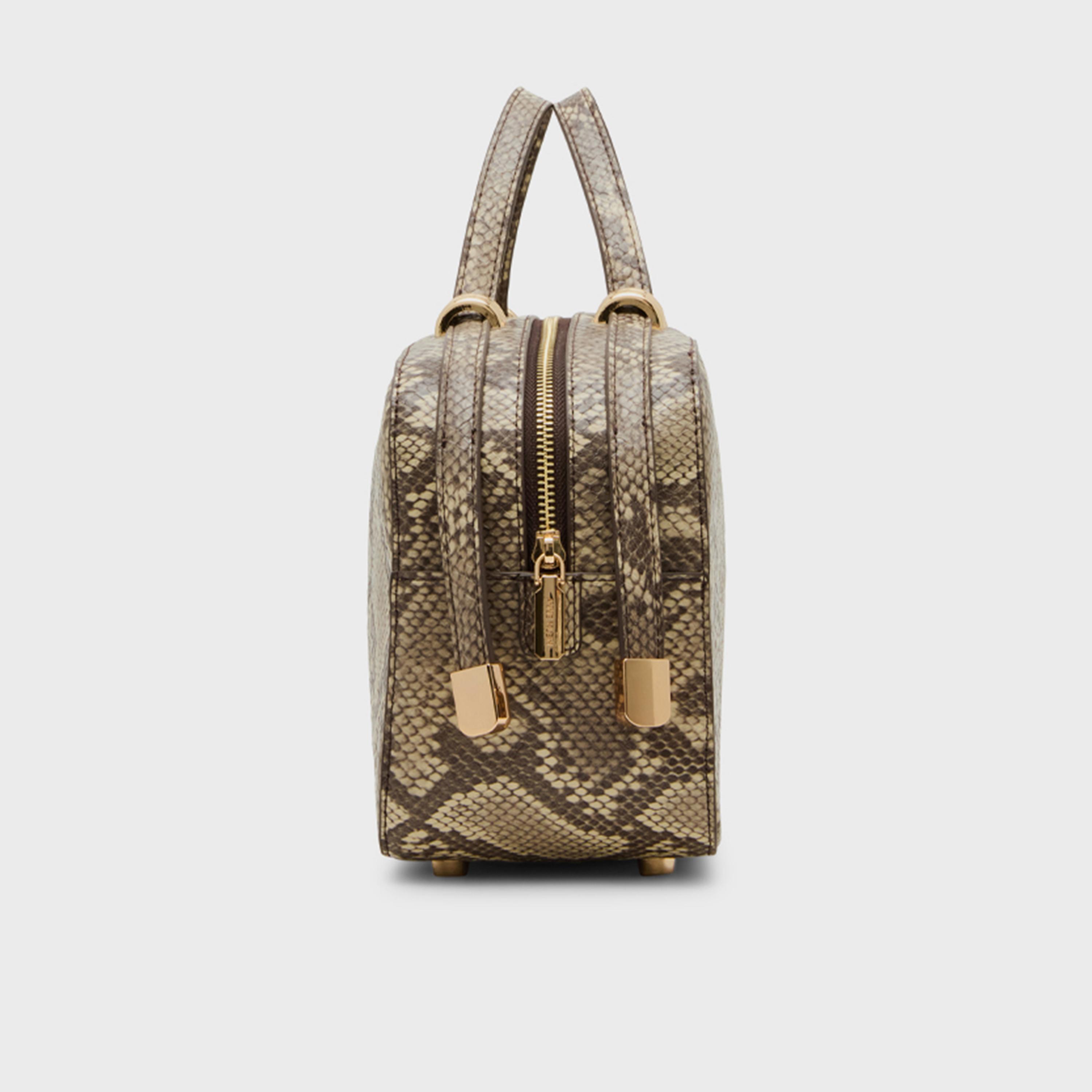 Anne Klein Animal Print Top-Handle Satchel Bag with Zipper and Detachable Strap-women-bagsandwallets-handbags-image-4