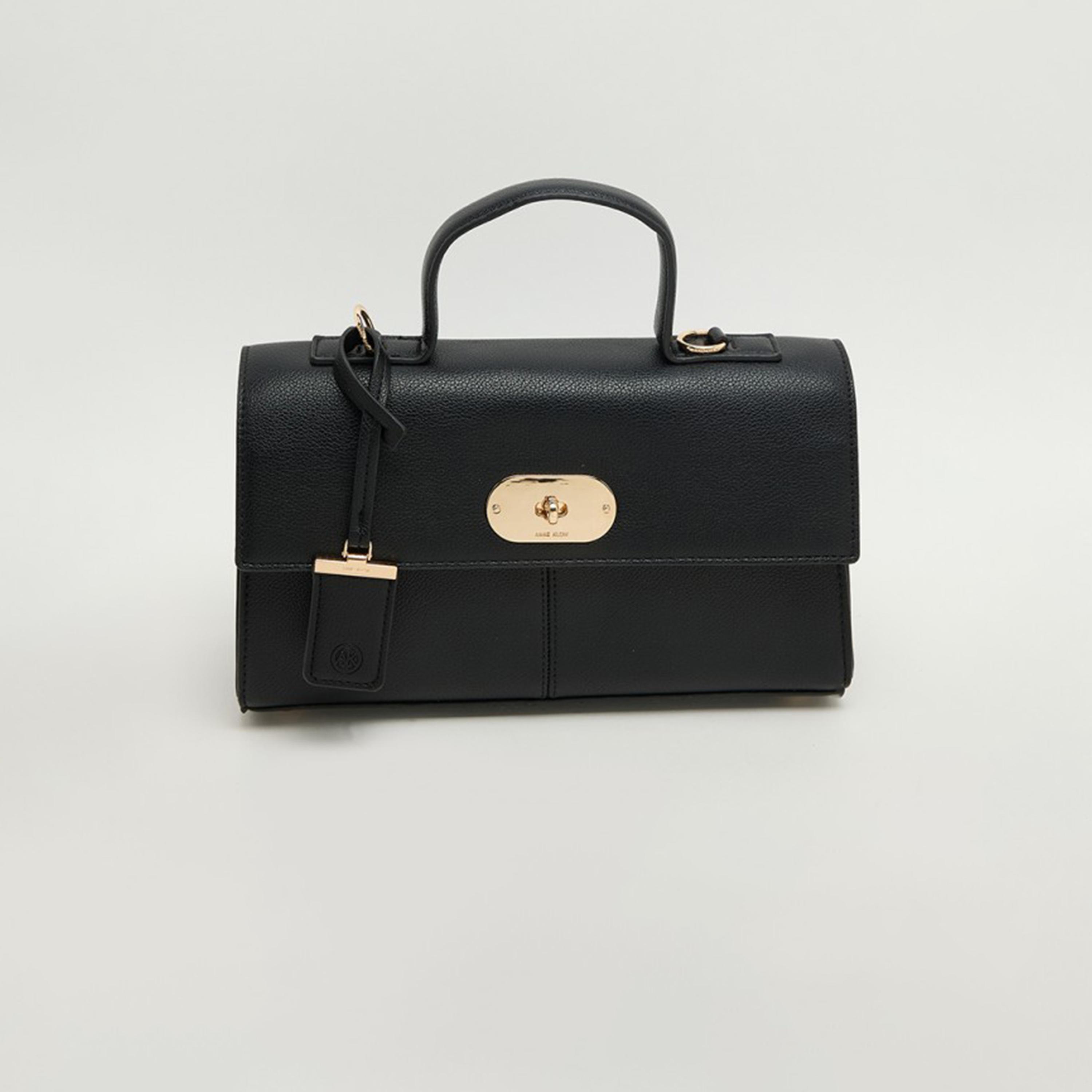 آن كلين - شنطة يد مزينة بمقبض علوي وقفل دوار-women-bagsandwallets-handbags-image-1