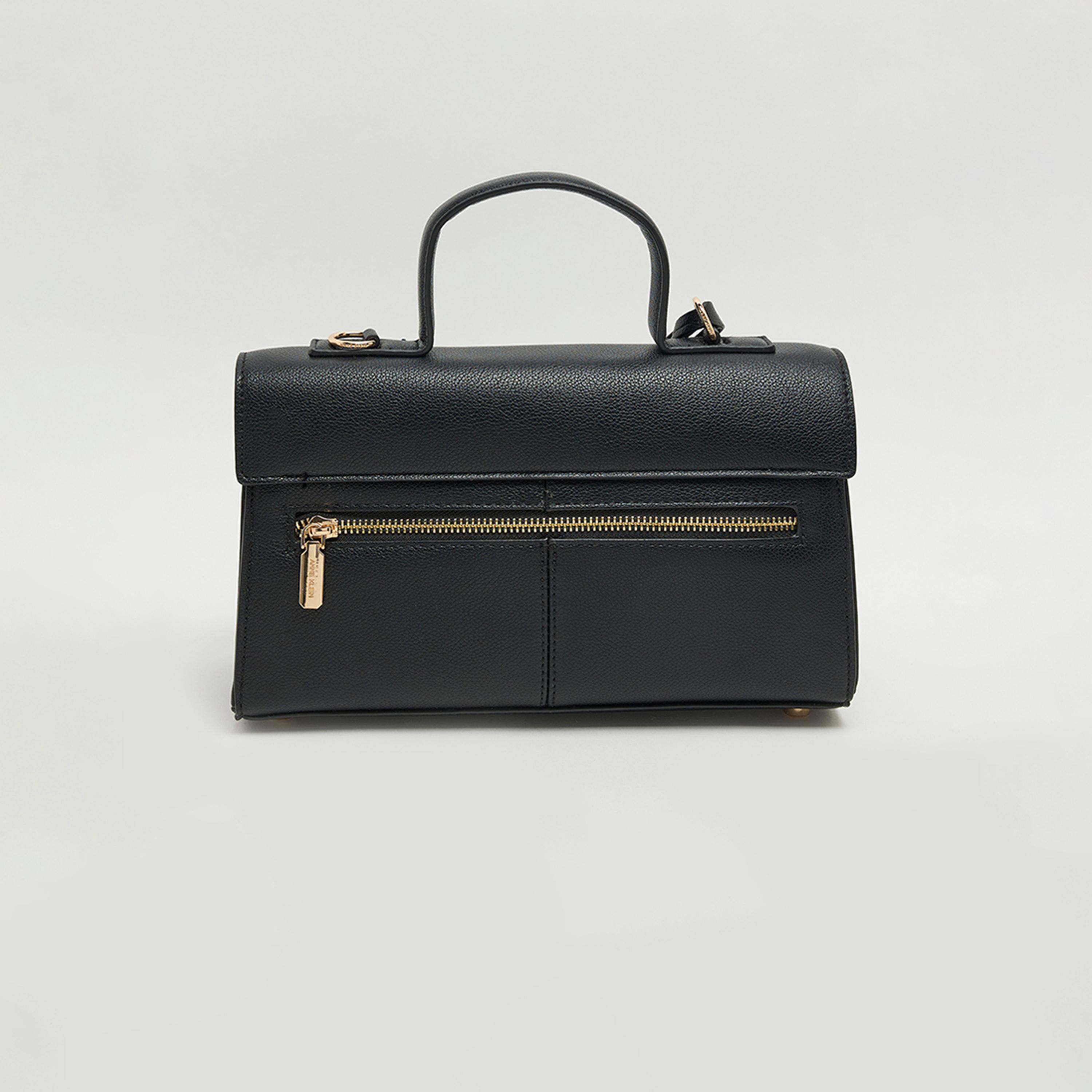 آن كلين - شنطة يد مزينة بمقبض علوي وقفل دوار-women-bagsandwallets-handbags-image-3
