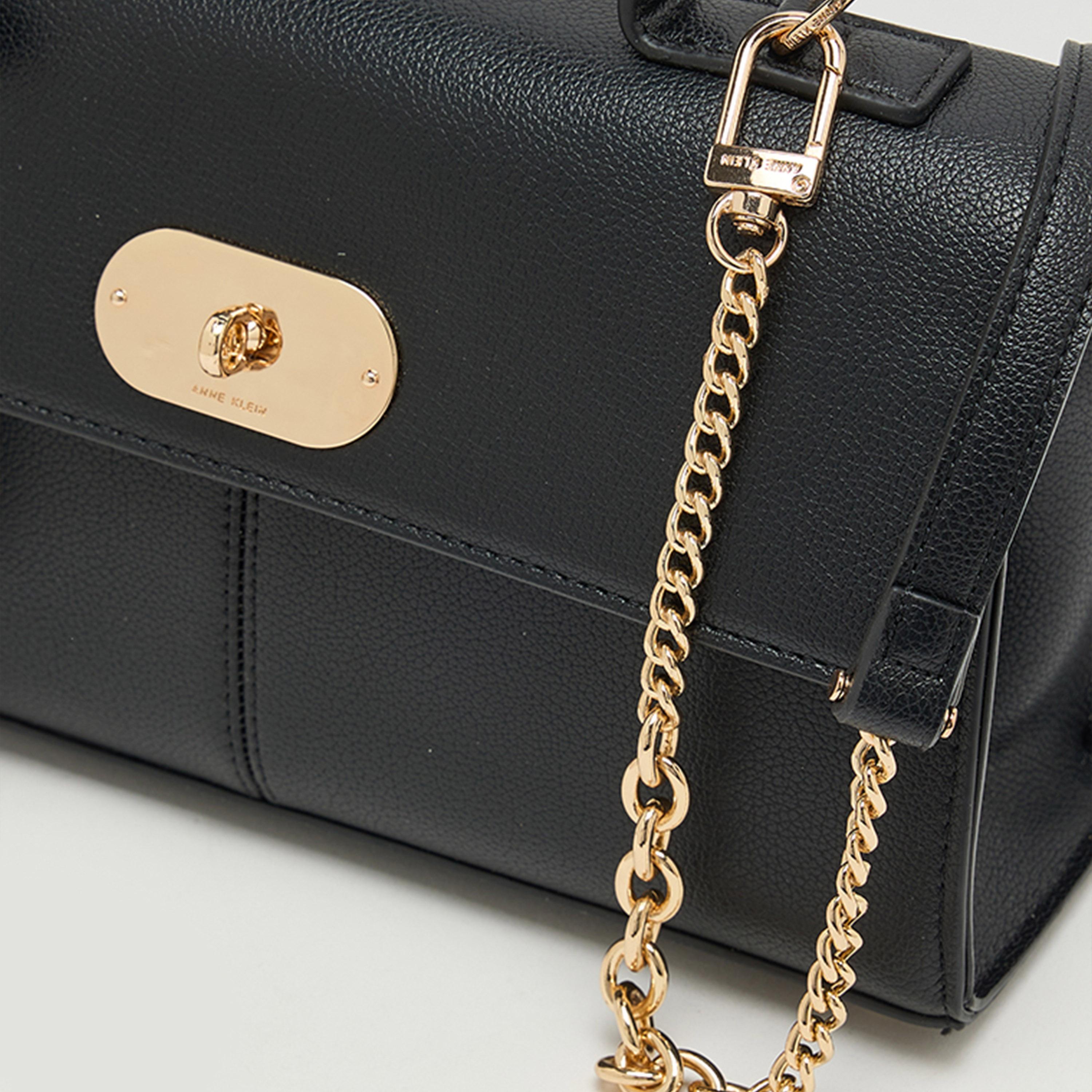 آن كلين - شنطة يد مزينة بمقبض علوي وقفل دوار-women-bagsandwallets-handbags-image-5
