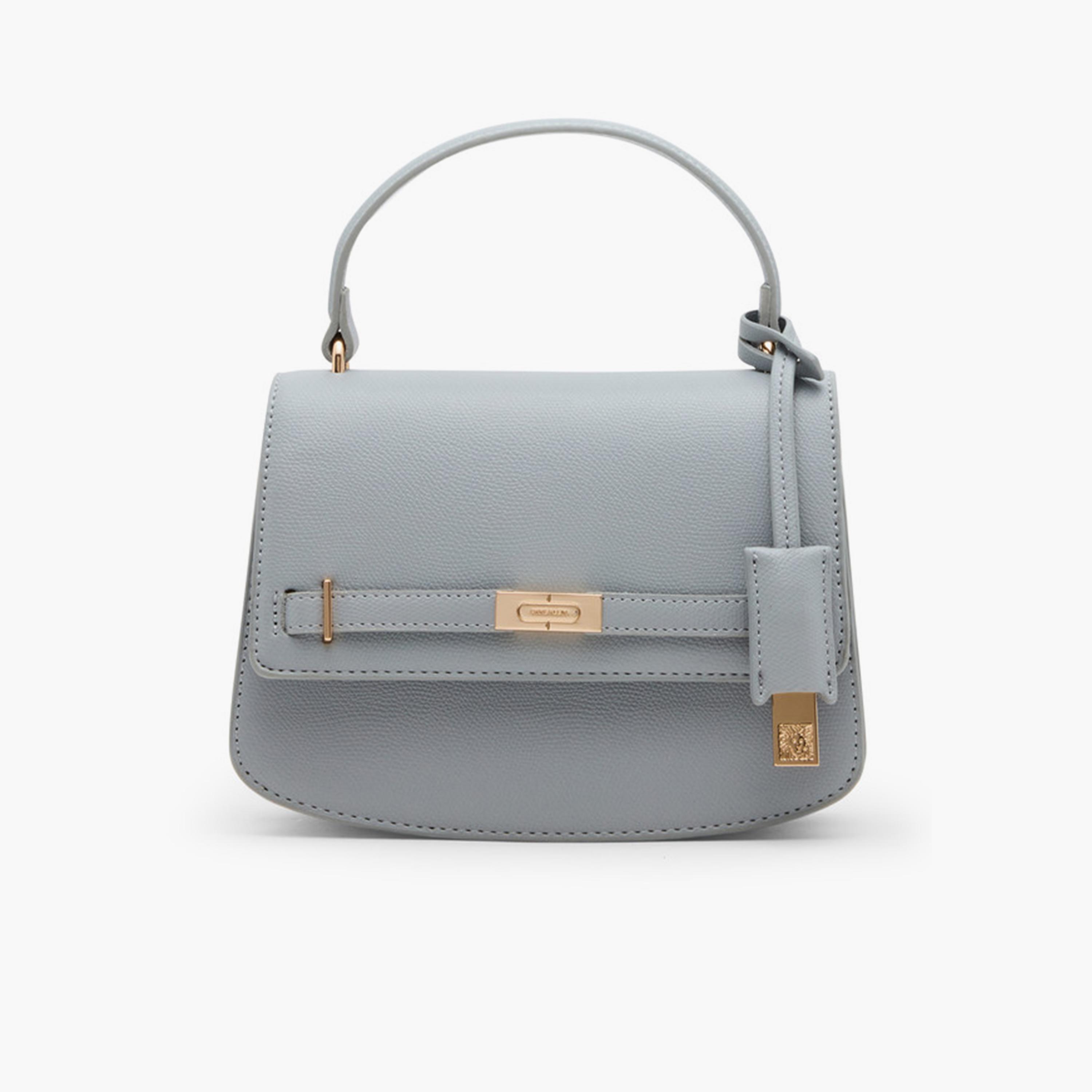 آن كلين - شنطة كتف بمقبض علوي مزخرف مع غطاء وحزام قابل للإزالة-women-bagsandwallets-handbags-image-1