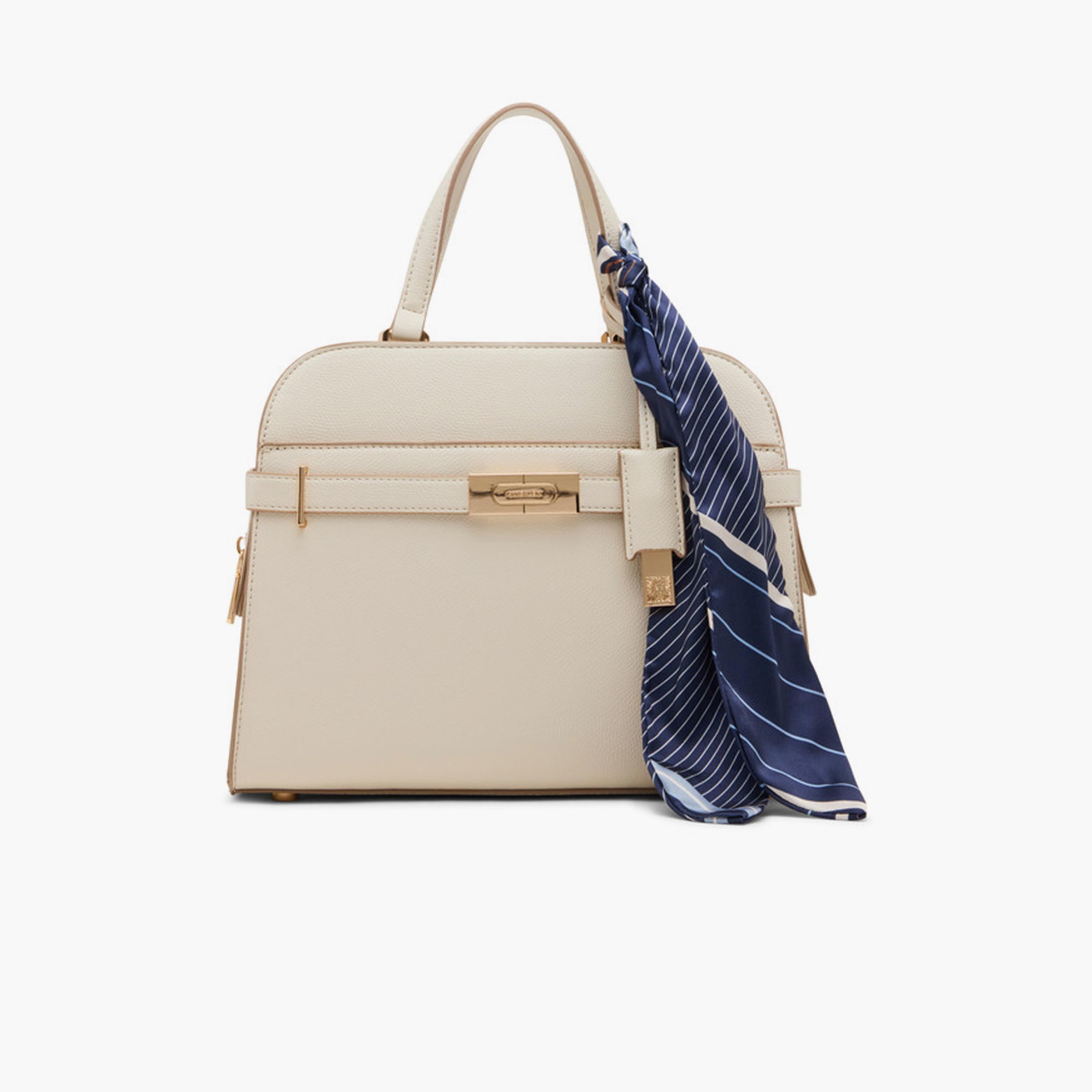 آن كلين - تفاصيل التصميم: شنطة يد علوية بمقبض وسحاب وحزام قابل للإزالة-women-bagsandwallets-handbags-image-1
