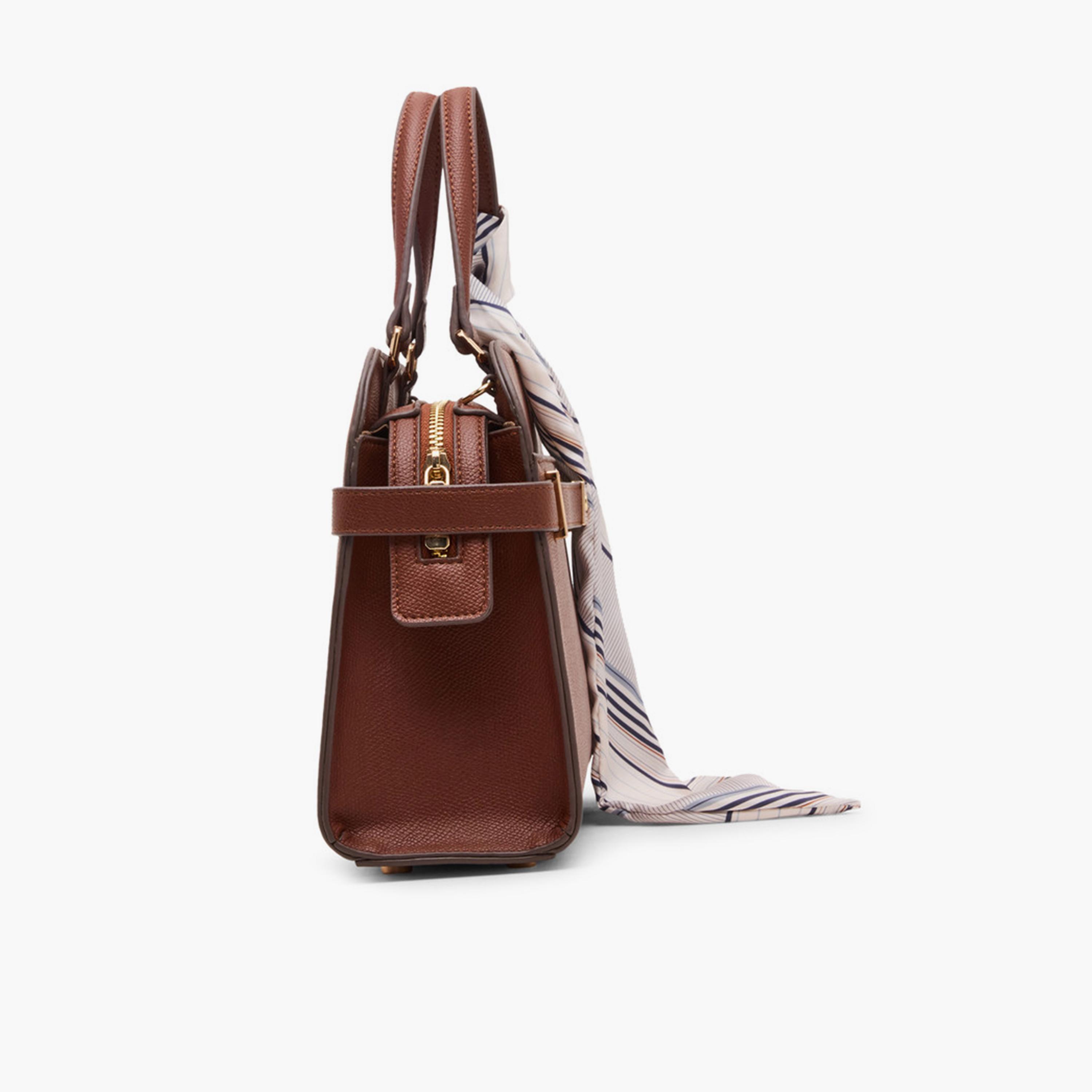 Anne Klein Design Detail Top-Handle Satchel Bag with Zipper and Detachable Strap-women-bagsandwallets-handbags-image-4
