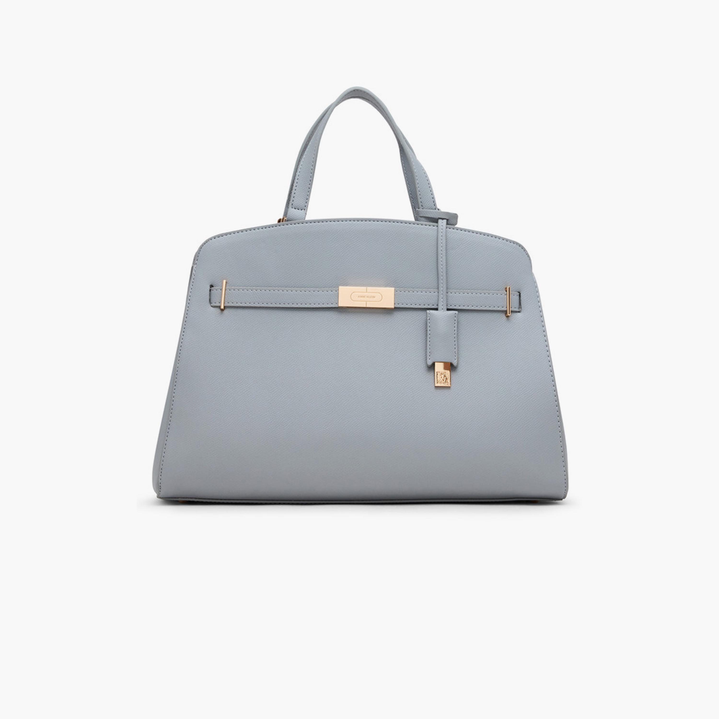Anne Klein Textured Top-Handle Satchel Bag with Twist Lock and Detachable Strap-women-bagsandwallets-handbags-image-1