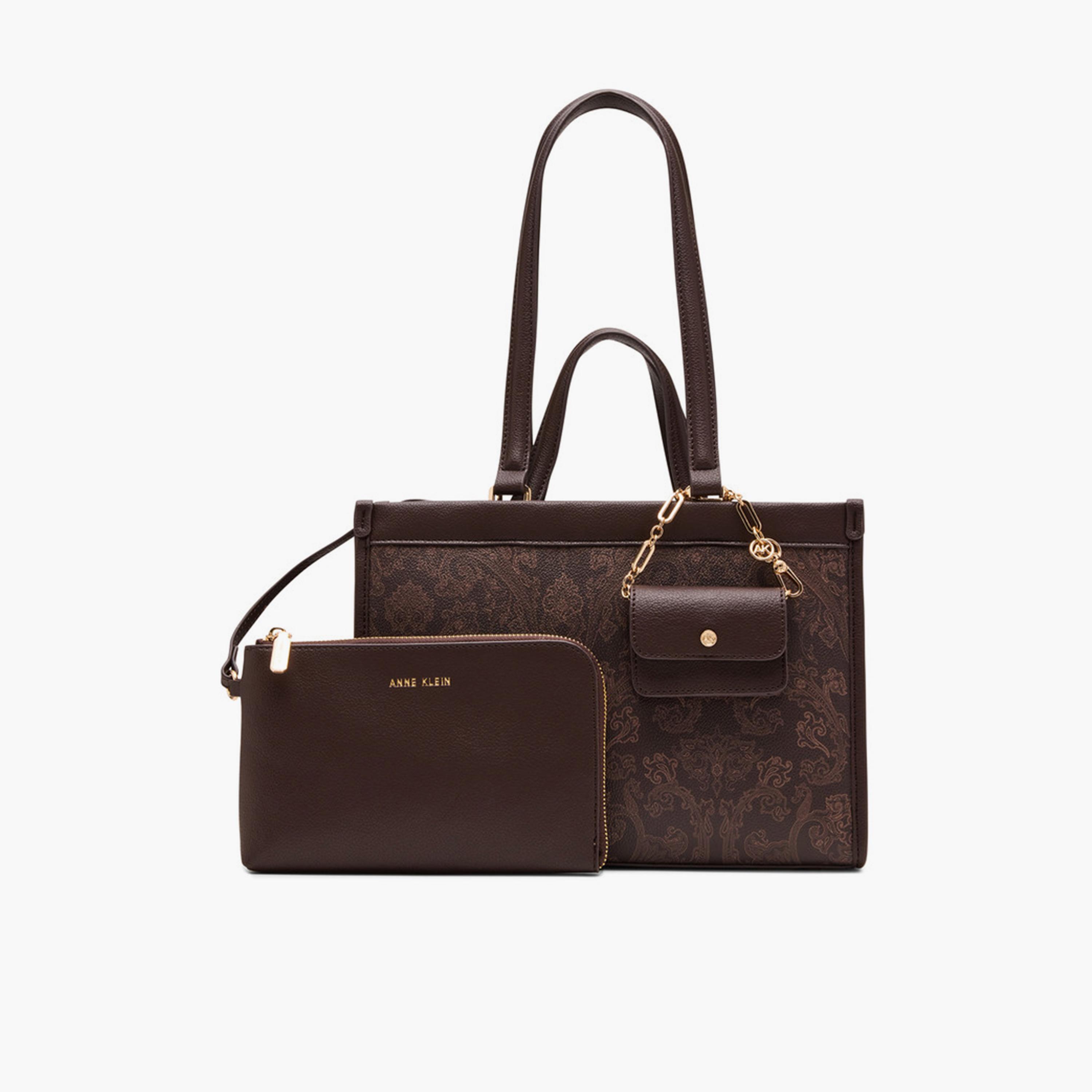 آن كلين - شنطة كتف مطبوعة بمقبضين وإغلاق مغناطيسي | 30.4 × 11.4 × 21.5 سم-women-bagsandwallets-handbags-image-1