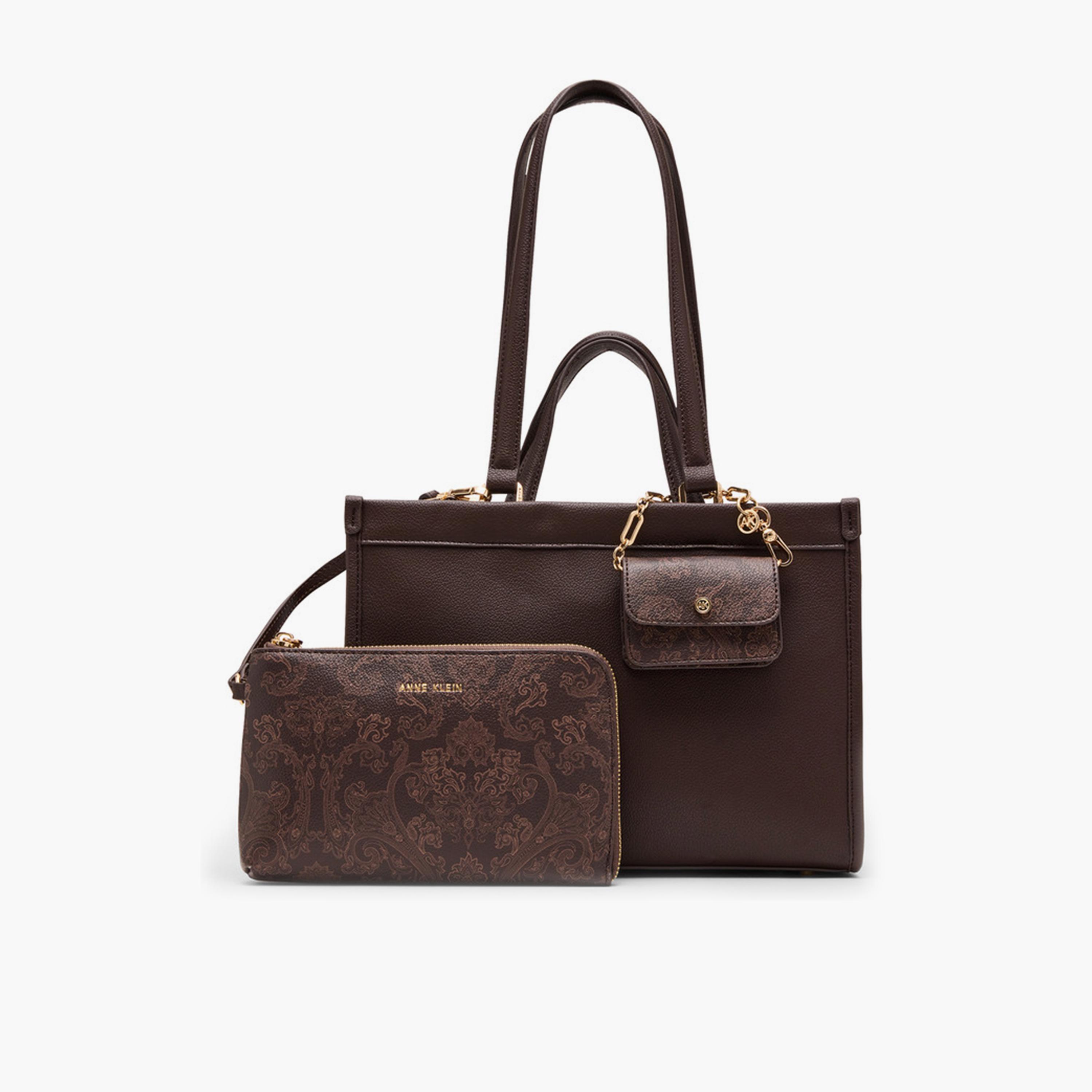 Anne Klein Printed Double-Handle Sling Bag with Magnetic Closure | 30.4 X 11.4 X 21.5 CM-women-bagsandwallets-handbags-image-1
