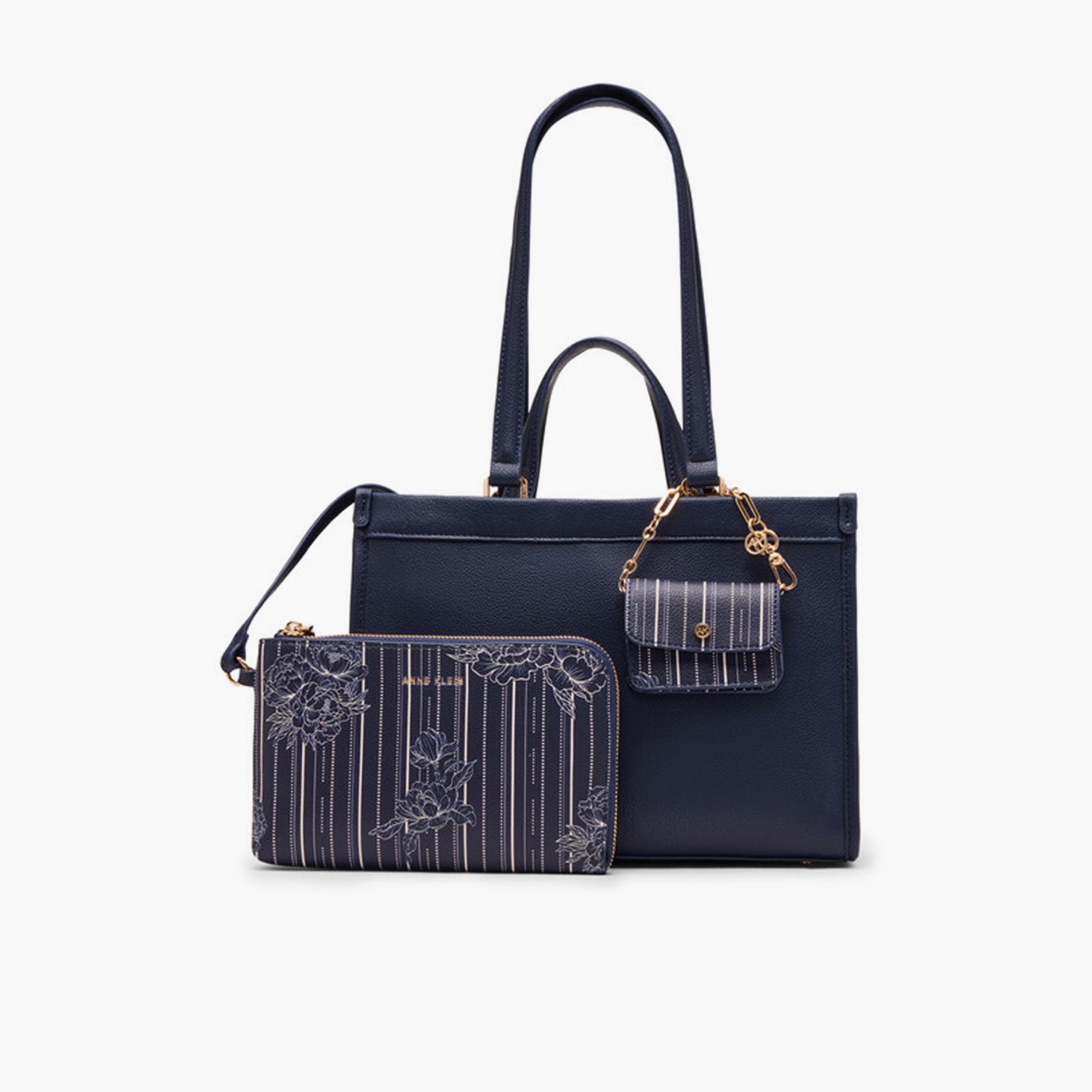 Anne Klein Printed Double-Handle Sling Bag with Magnetic Closure-women-bagsandwallets-handbags-image-1
