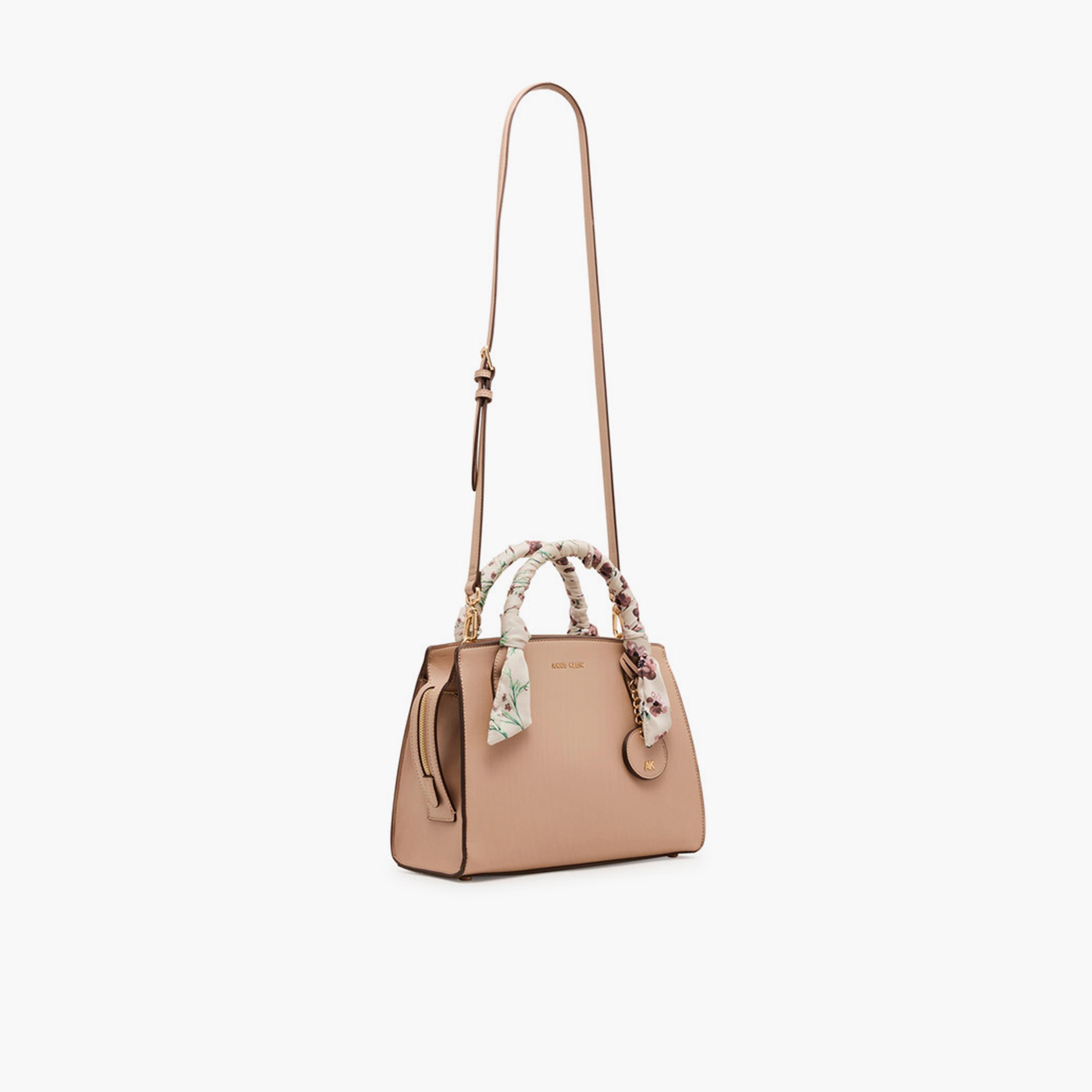 Anne Klein Design Detail Top-Handle Satchel Bag with Zipper and Detachable Strap-women-bagsandwallets-handbags-image-2