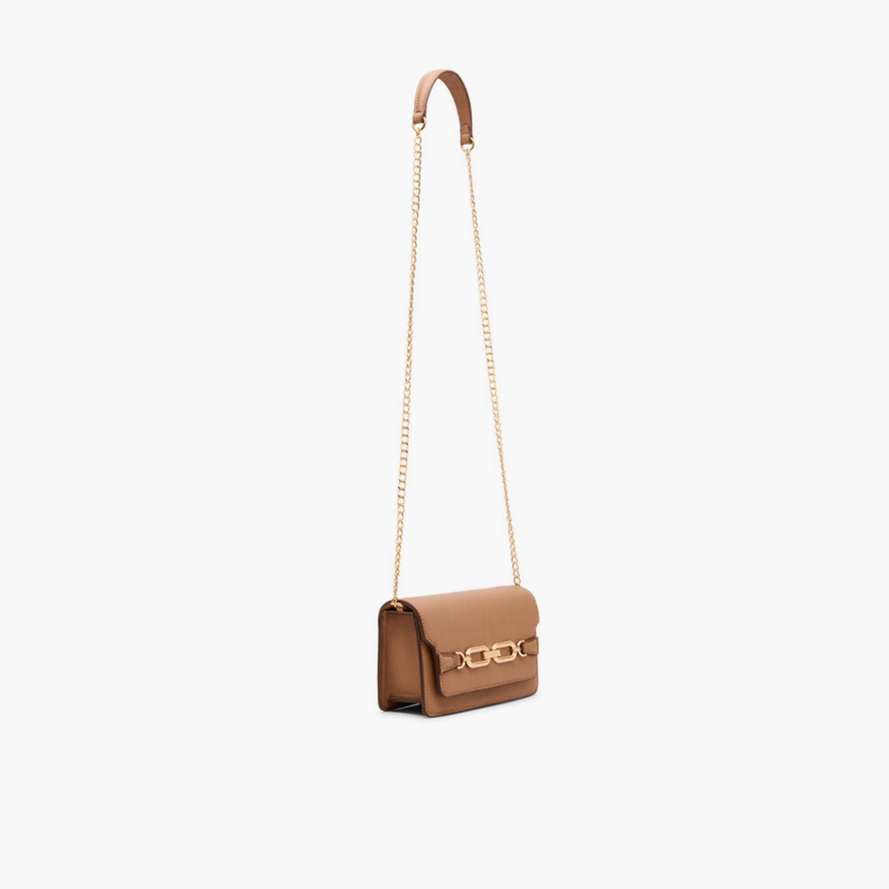 Anne Klein Textured Crossbody Bag with Flap and Chain Strap-women-bagsandwallets-handbags-image-2