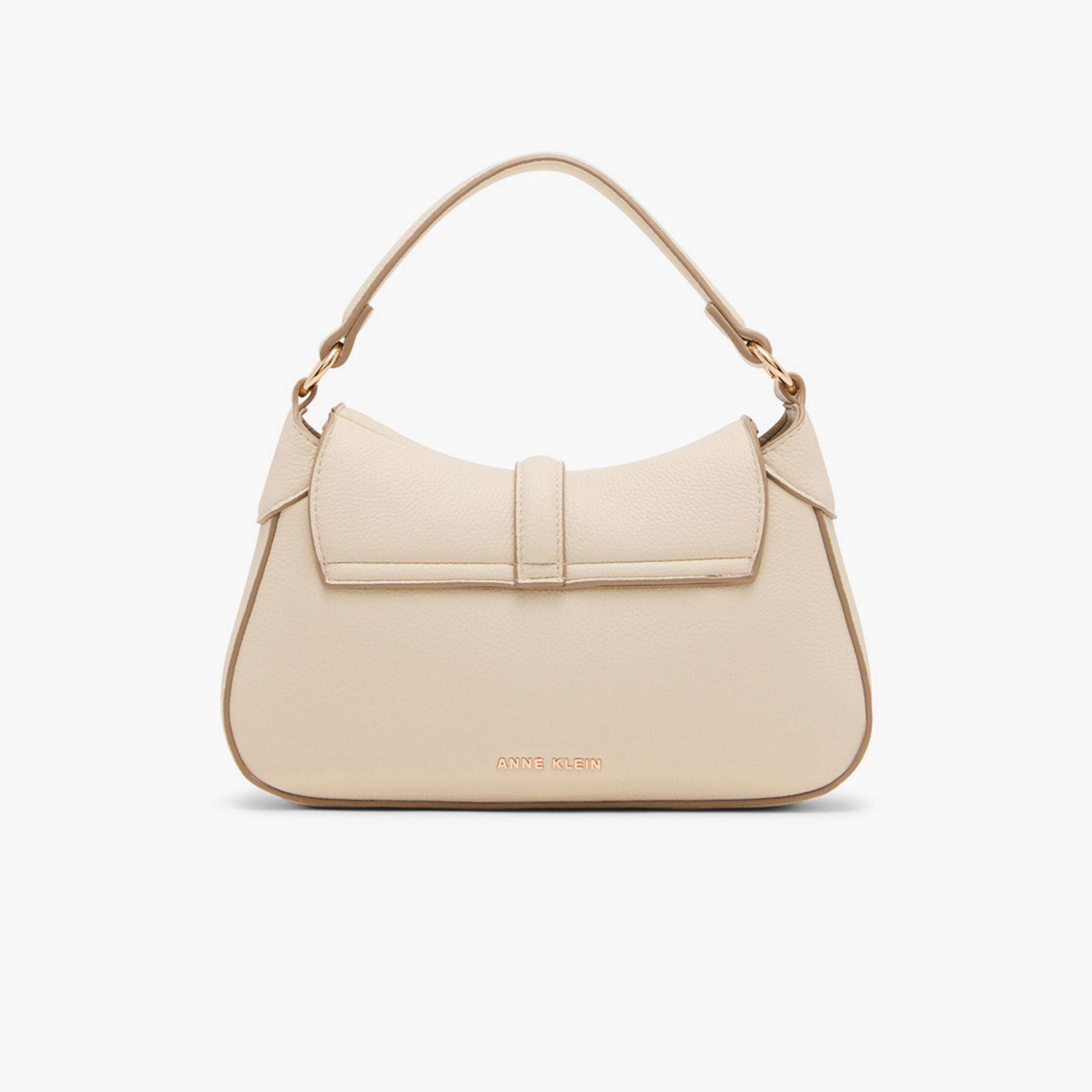 Anne Klein Textured Top-Handle Sling Bag with Flap and Detachable Strap-women-bagsandwallets-handbags-image-1