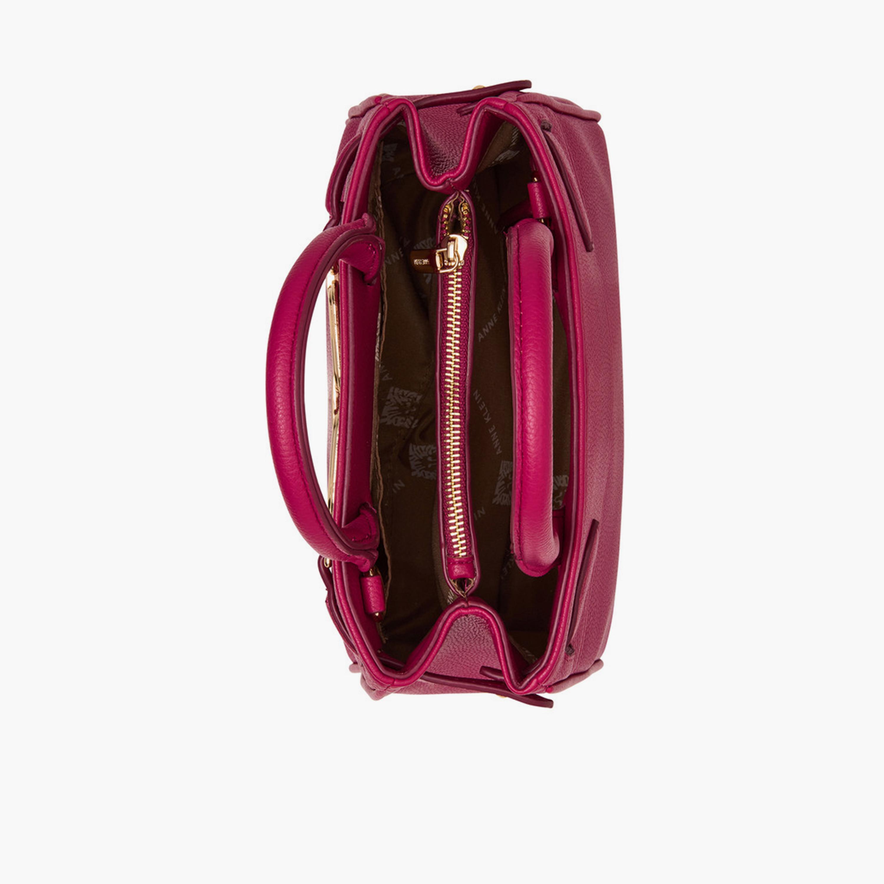 Anne Klein Textured Top-Handle Satchel Bag with Magnetic Closure and Detachable Strap | 25.6 X 11 X 19 CM-women-bagsandwallets-handbags-image-4