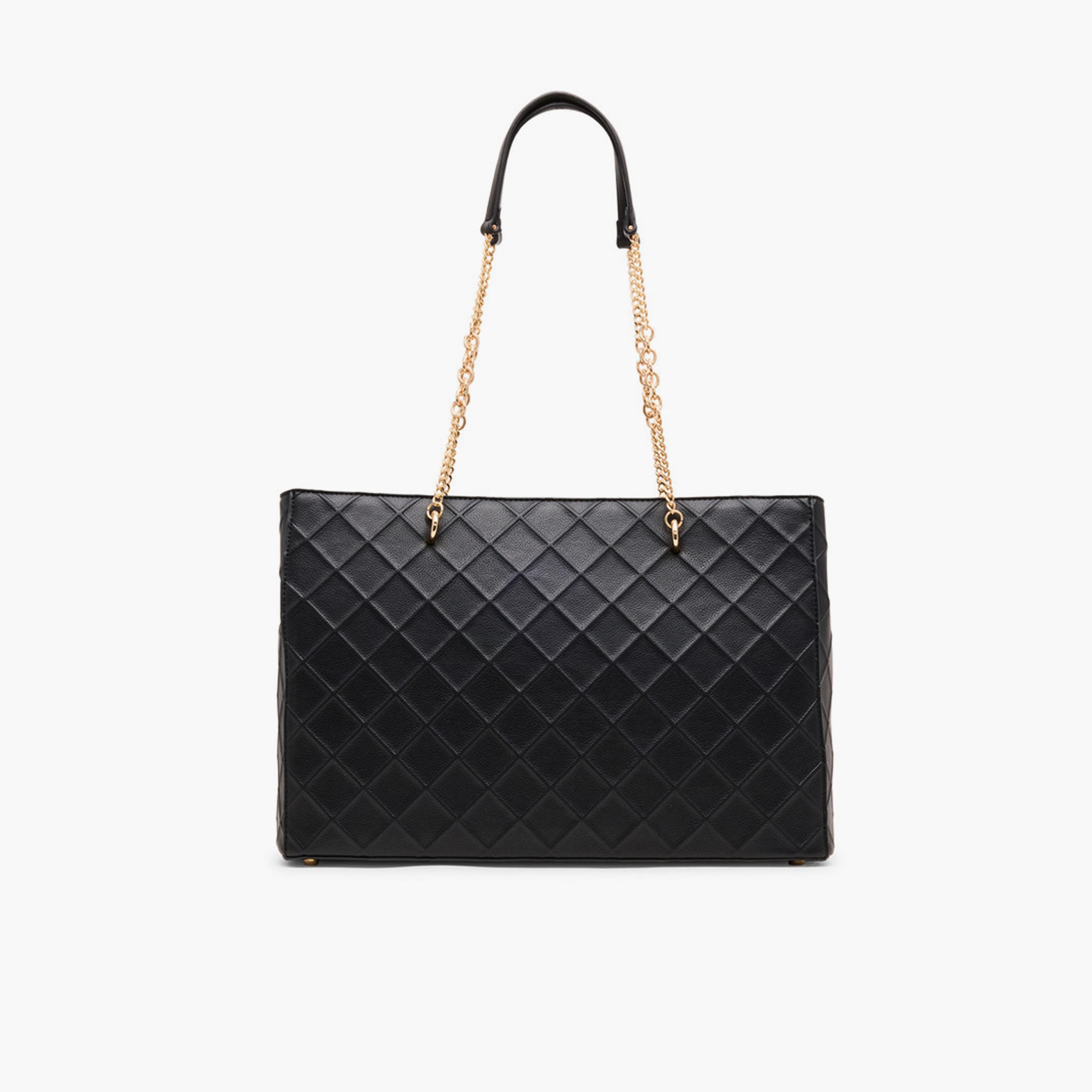 آن كلين - شنطة كتف مزدوجة المقبض ذات ملمس مميز وقفل دوار-women-bagsandwallets-handbags-image-4