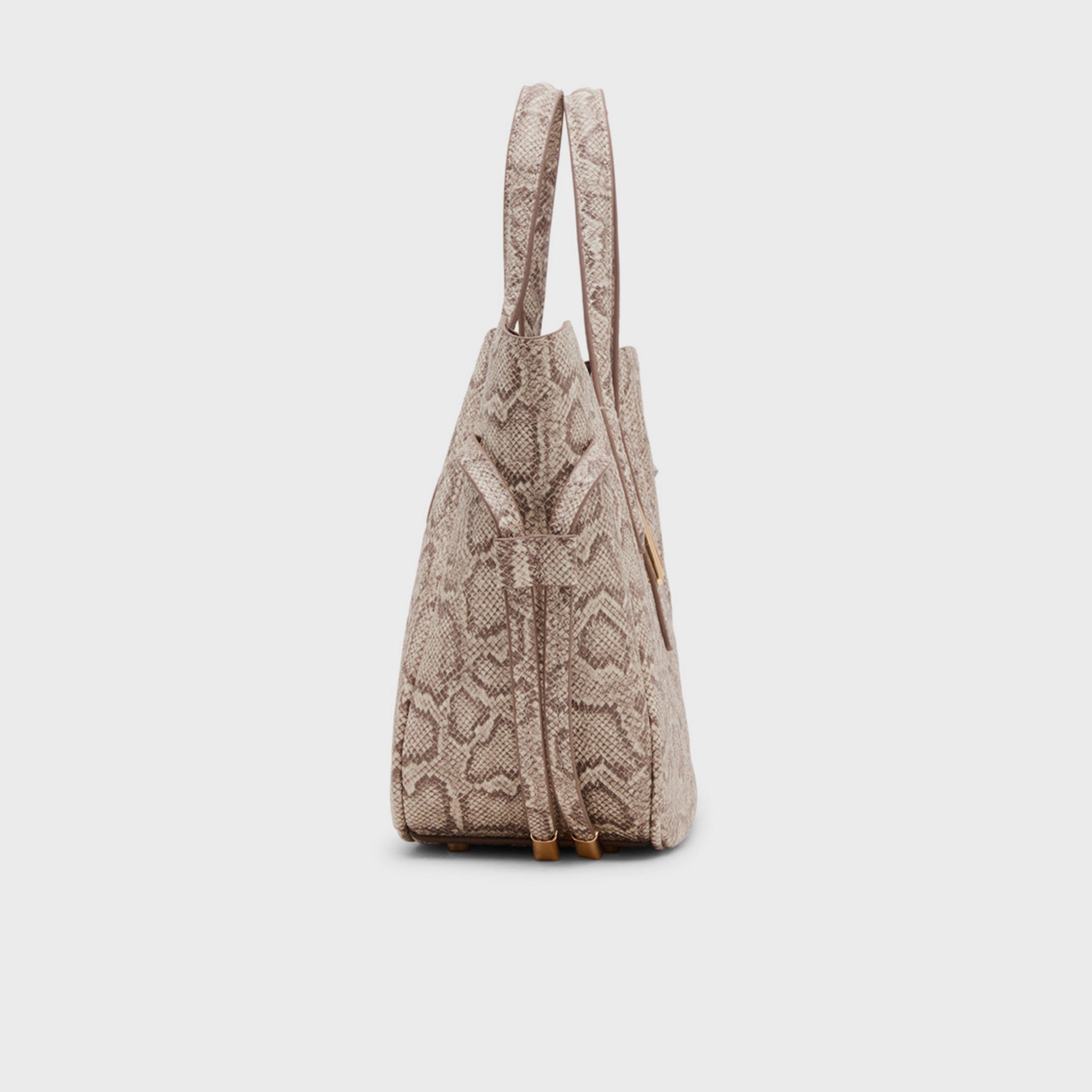 آن كلين - شنطة تسوق بنقشة جلد الحيوانات بمقبضين وإغلاق مغناطيسي-women-bagsandwallets-handbags-image-3