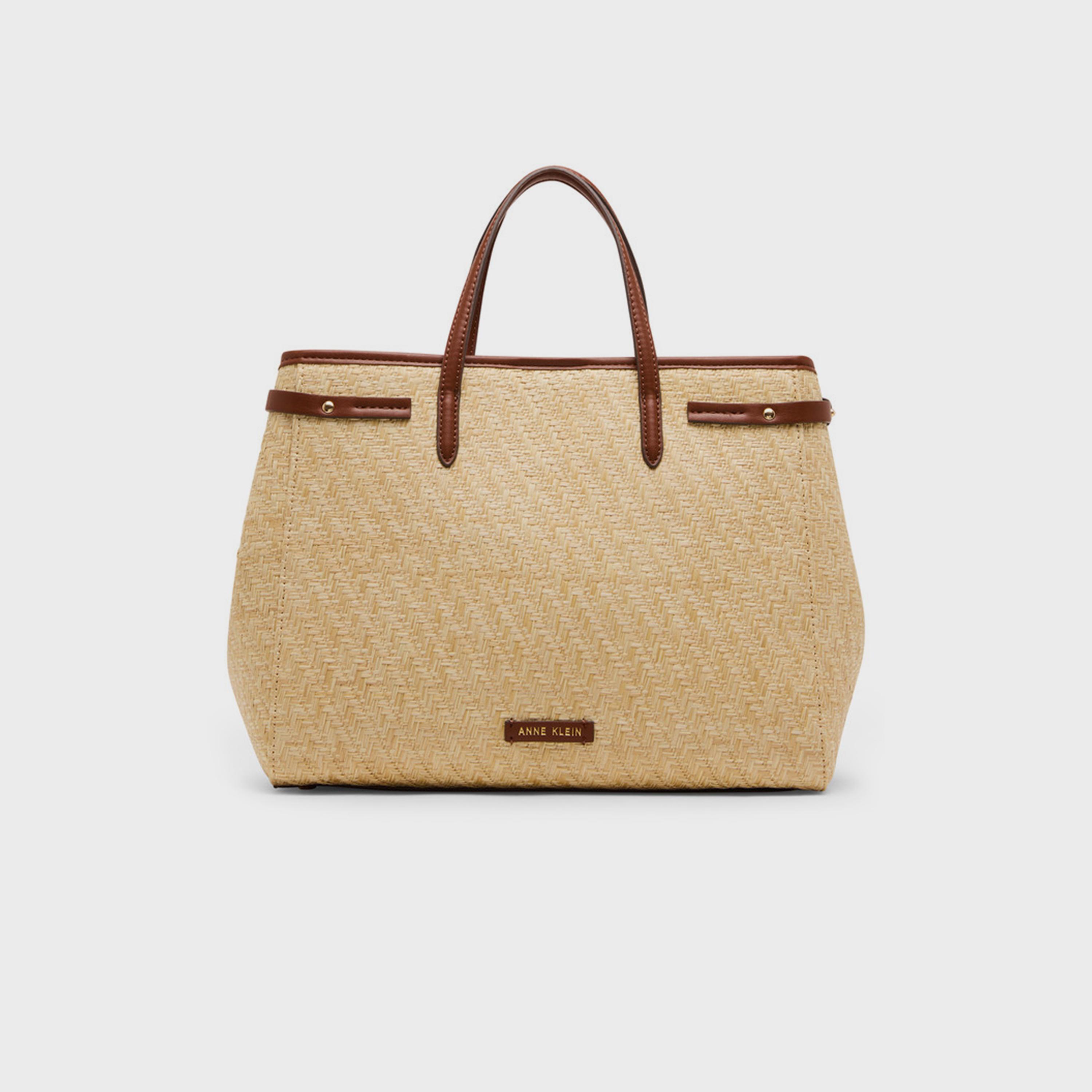 Anne Klein Textured Top-Handle Satchel Bag with Magnetic Closure and Detachable Strap-women-bagsandwallets-handbags-image-3
