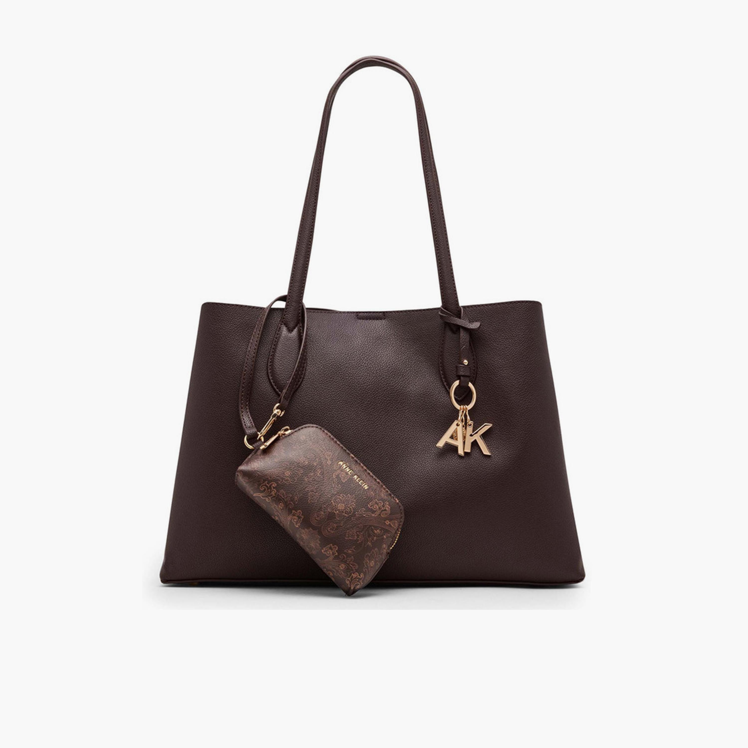 Anne Klein Textured Double-Handle Tote Bag with Magnetic Closure-women-bagsandwallets-handbags-image-1