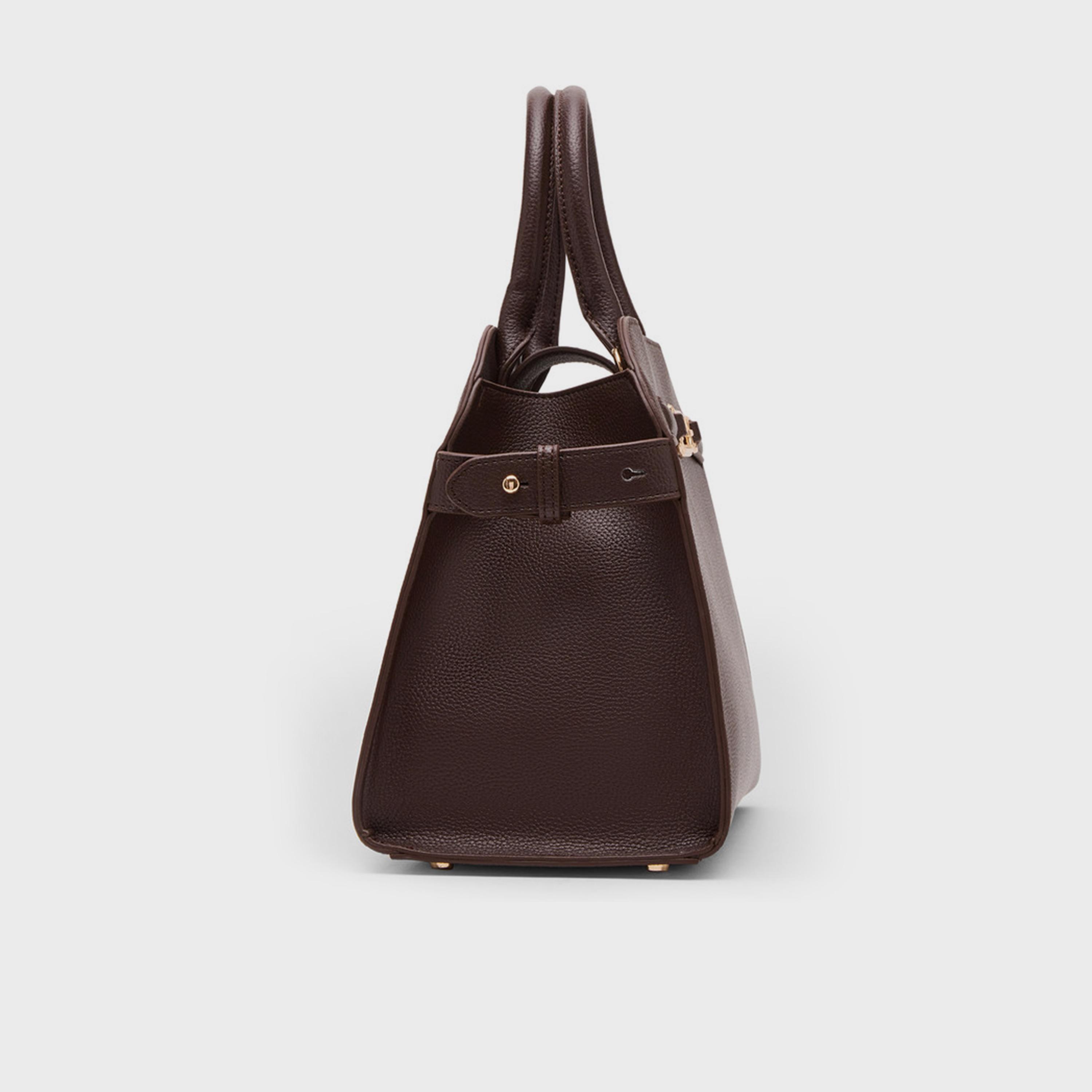 Anne Klein Textured Top-Handle Satchel Bag with Magnetic Closure and Detachable Strap-women-bagsandwallets-handbags-image-3