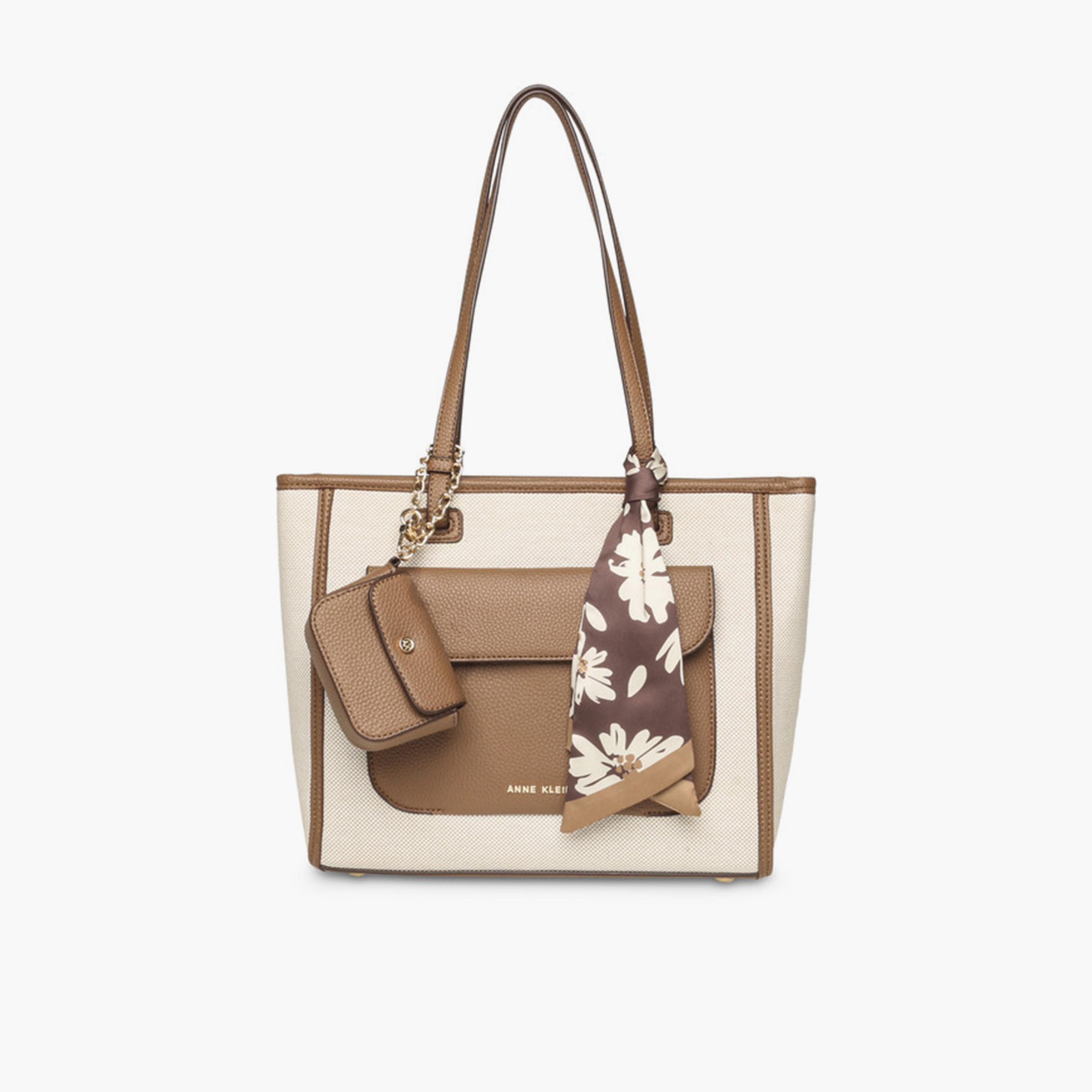 Anne Klein Design Detail Double-Handle Tote Bag with Zipper-women-bagsandwallets-handbags-image-1