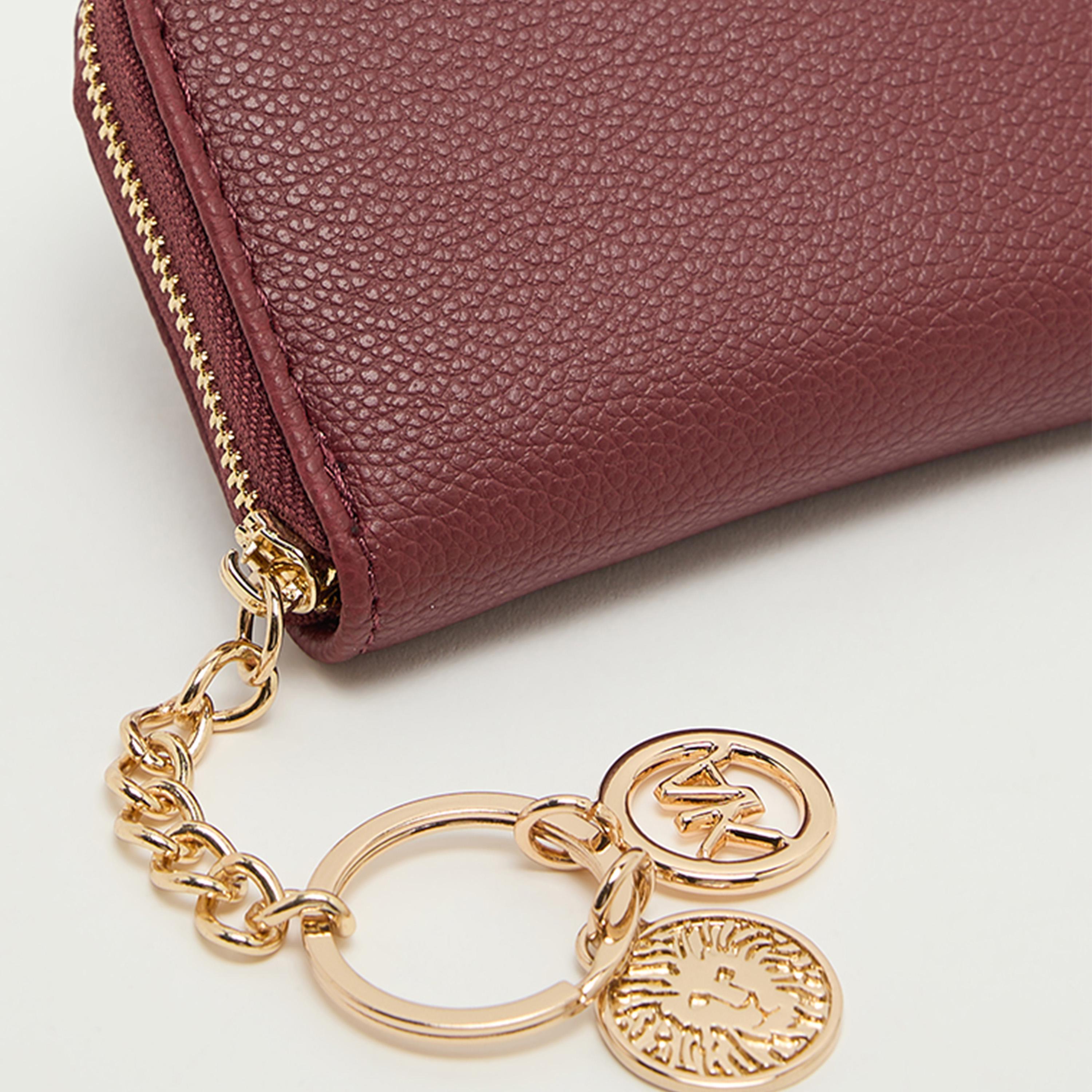 Anne Klein Textured Cardholder with Zipper-women-bagsandwallets-wallets-image-4