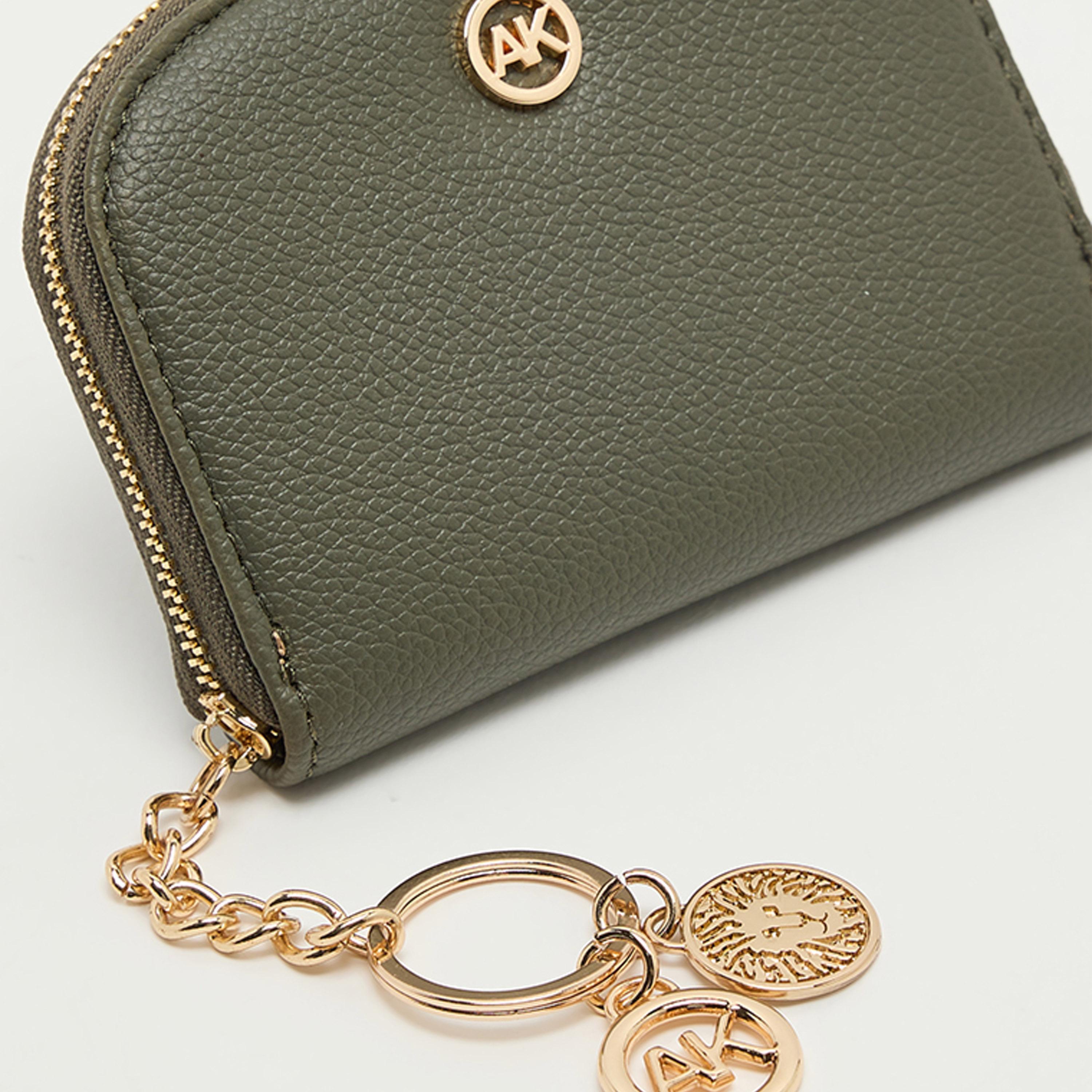 Anne Klein Textured Cardholder with Zipper-women-bagsandwallets-wallets-image-4