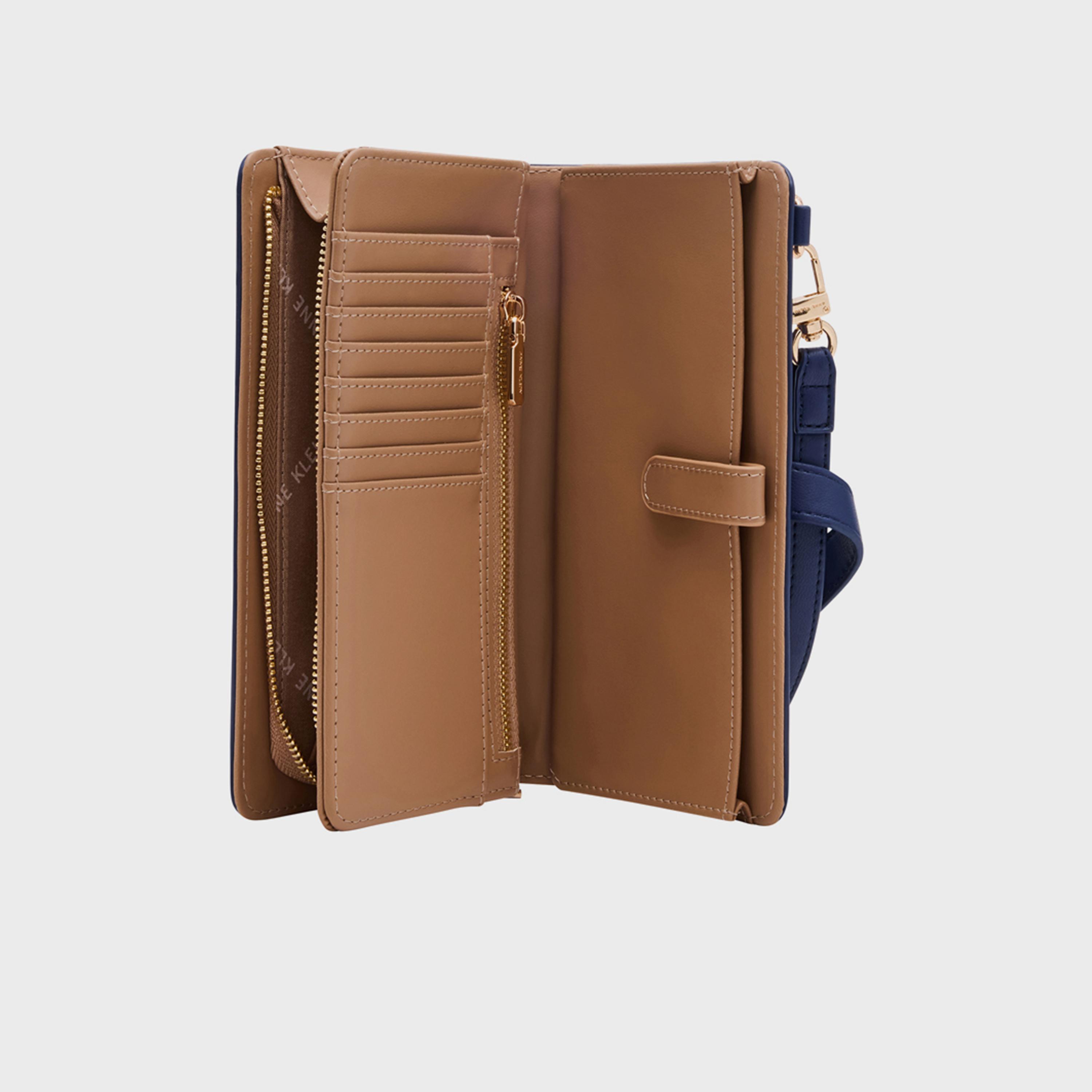 آن كلين - محفظة بنقش الأحرف الأولى مع سحاب-women-bagsandwallets-wallets-image-5