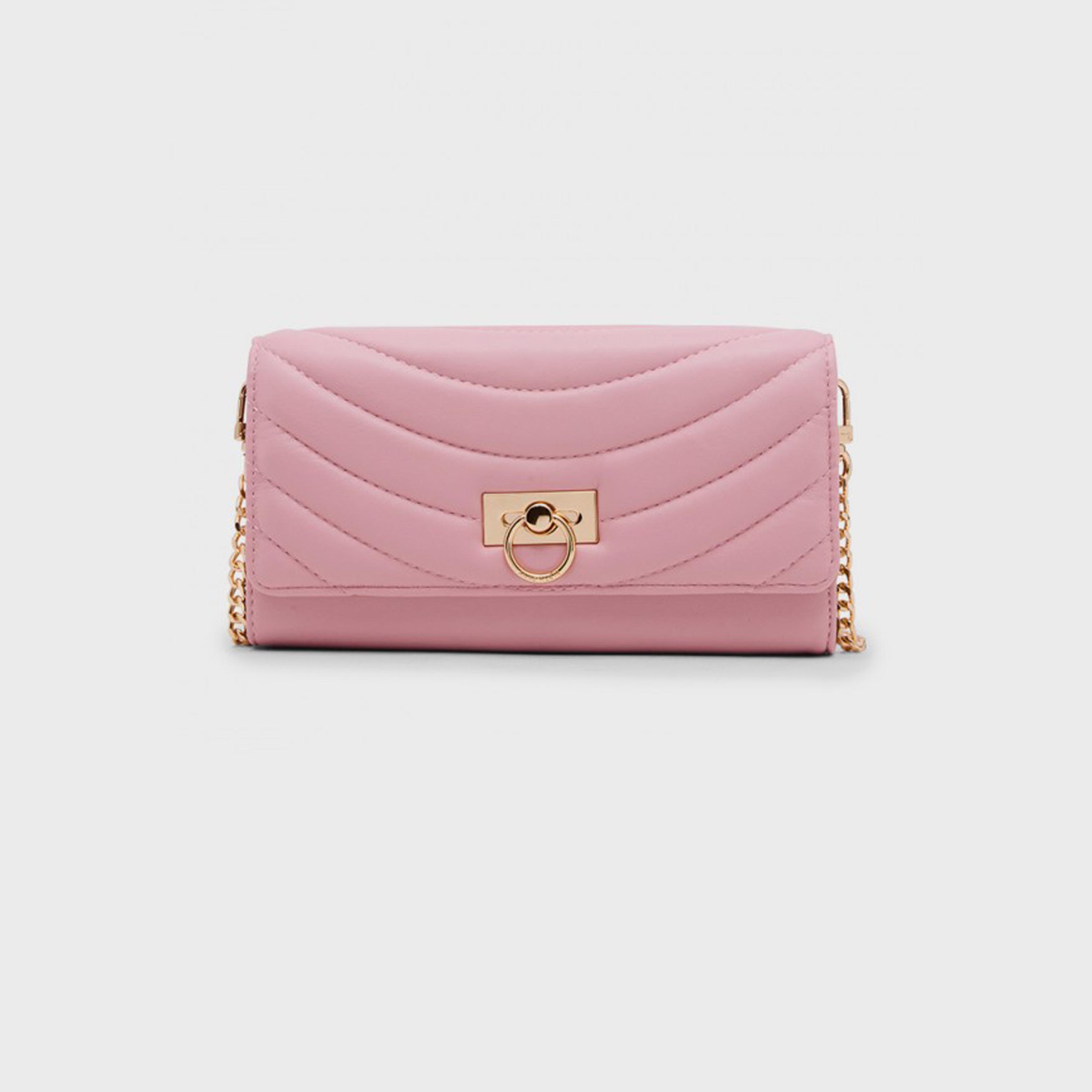 Anne Klein Quilted Crossbody Bag with Flap and Chain Strap-women-bagsandwallets-handbags-image-1
