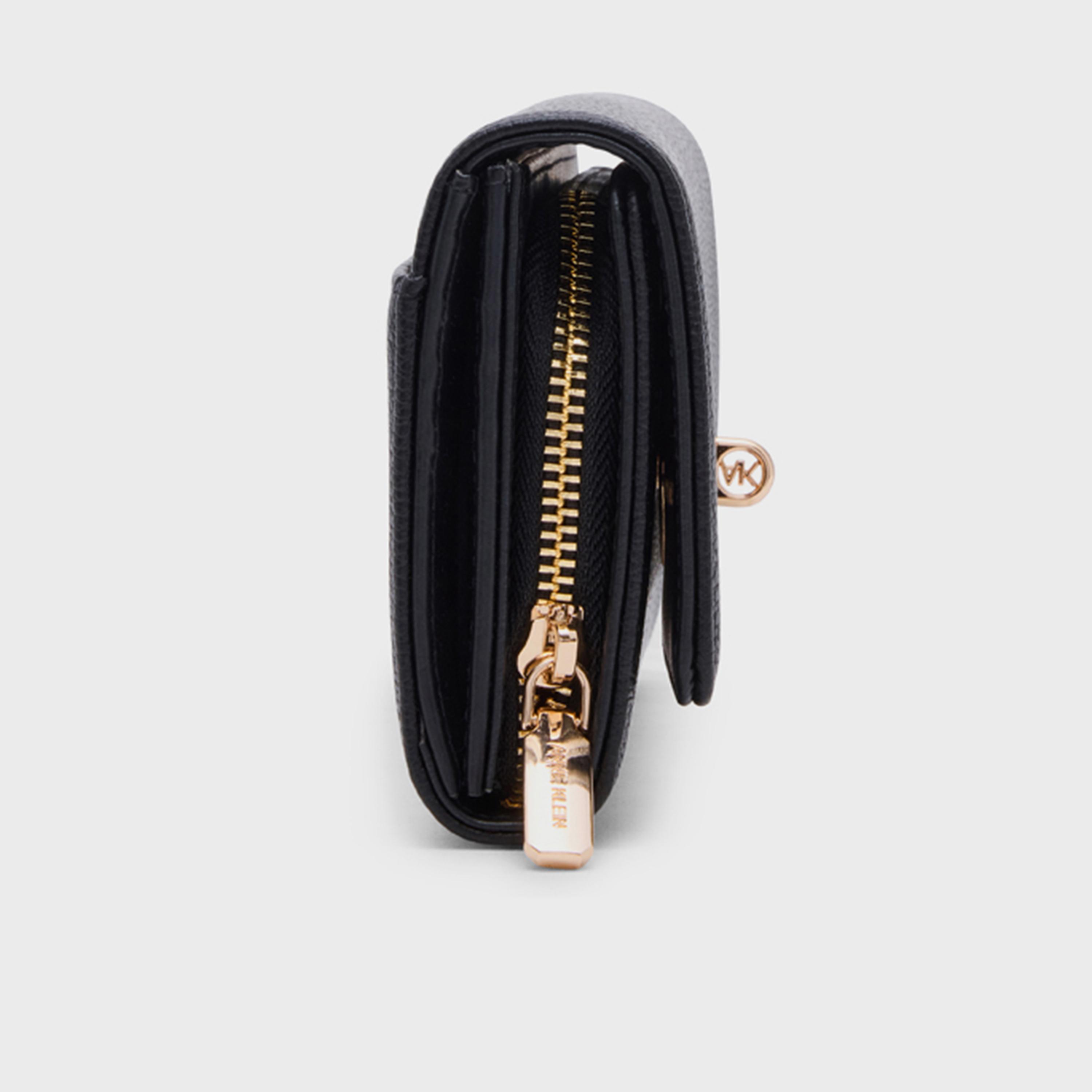 Anne Klein Textured Wallet with Twist Lock-women-bagsandwallets-wallets-image-4