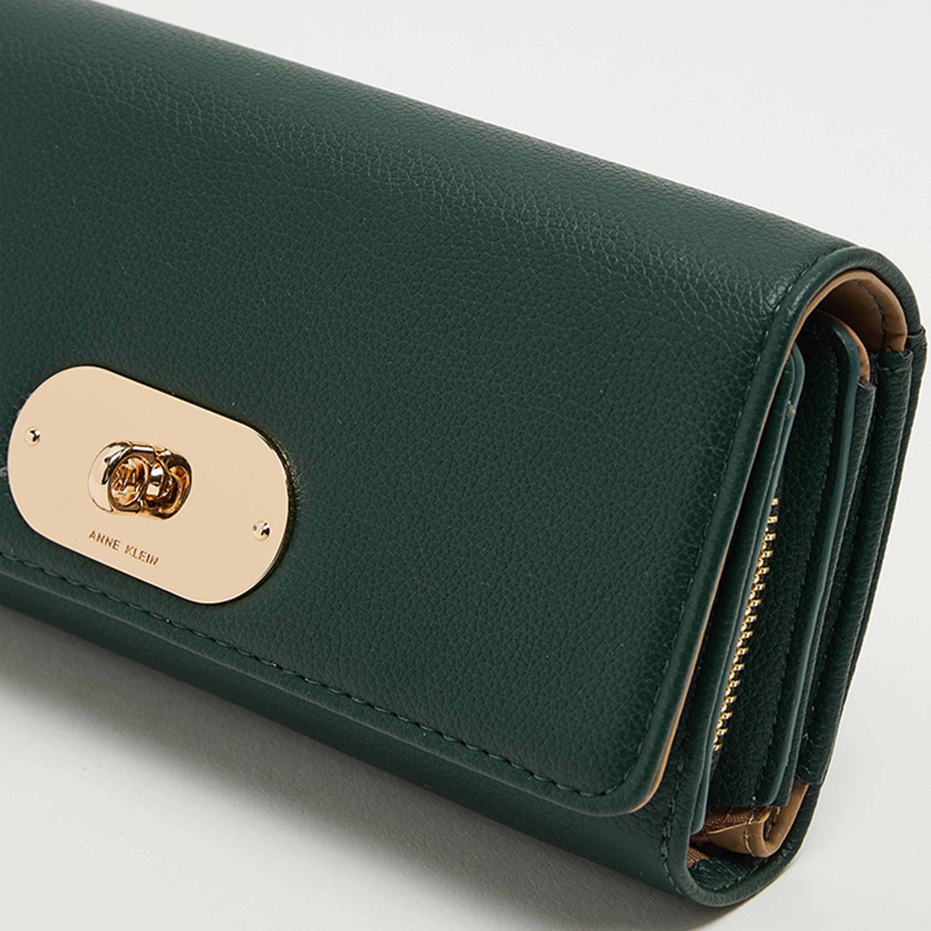 Anne Klein Textured Wallet with Twist Lock-women-bagsandwallets-wallets-image-5