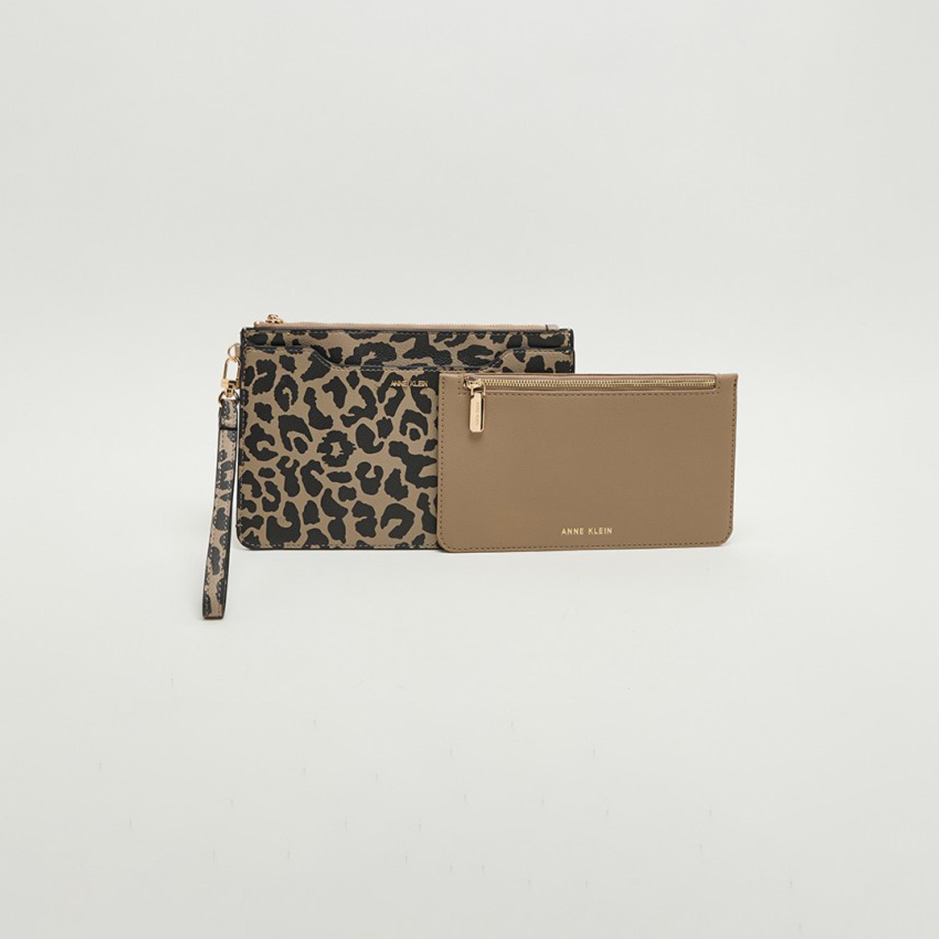 آن كلين - محفظة بنقشة جلد الحيوانات بسحاب-women-bagsandwallets-wallets-image-1