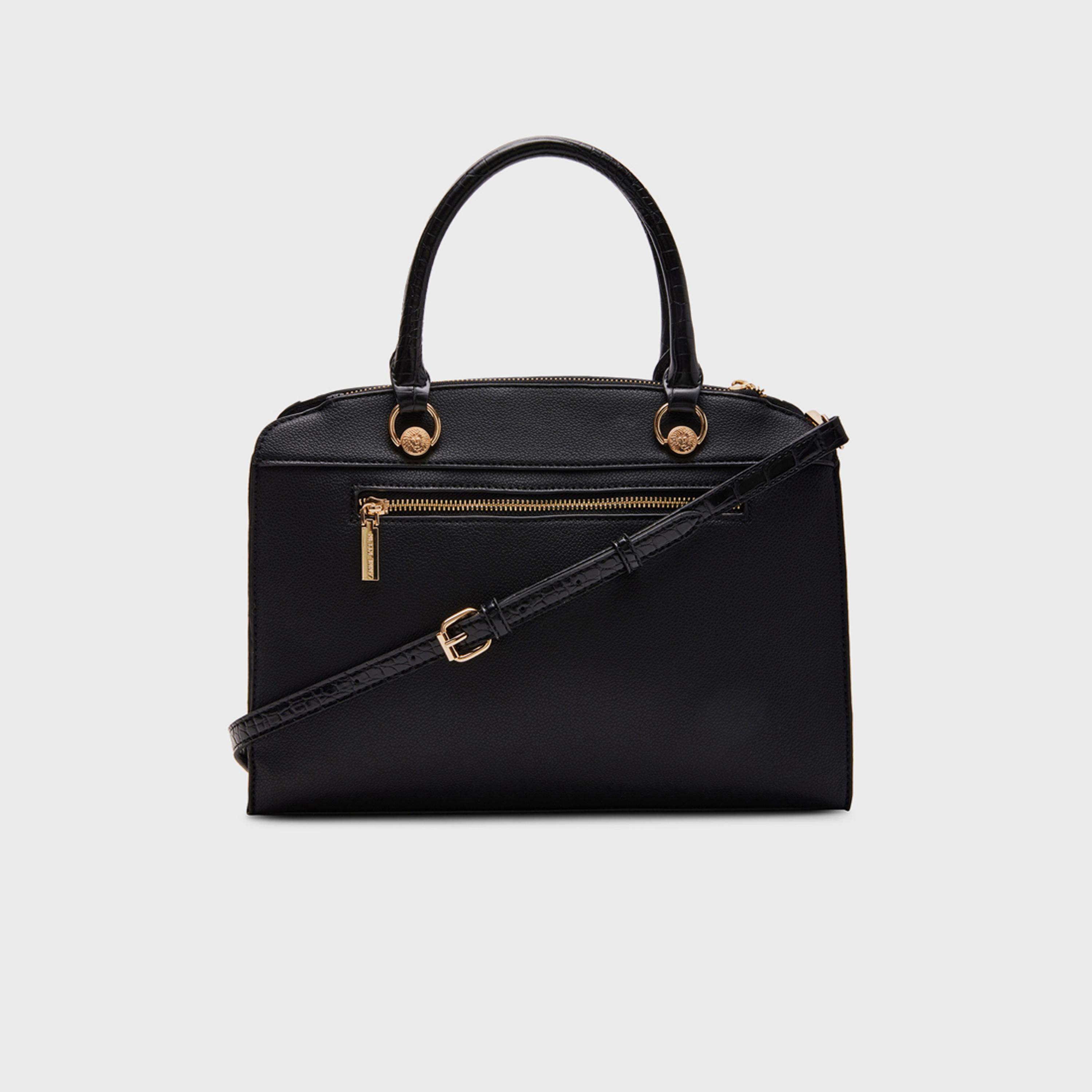 Anne Klein Textured Double-Handle Satchel Bag with Magnetic Closure and Detachable Strap-women-bagsandwallets-handbags-image-3