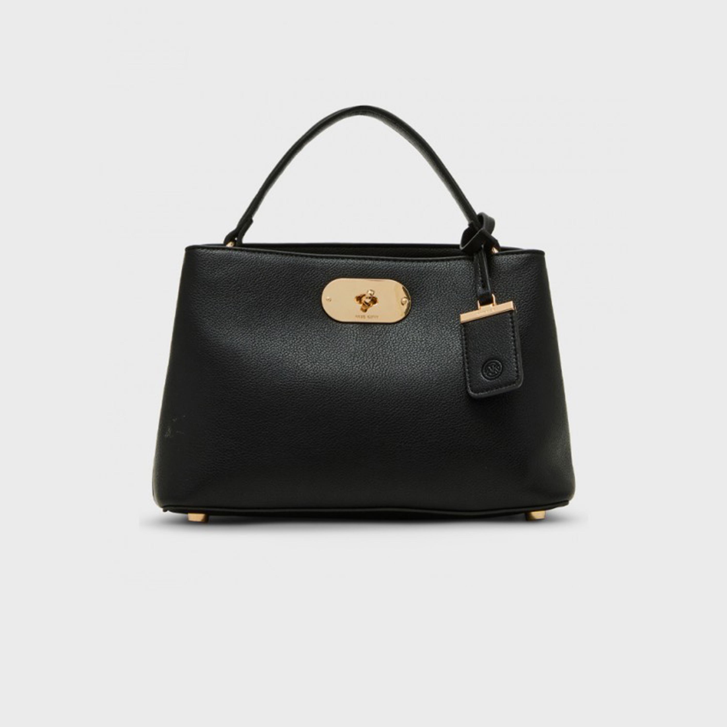 آن كلين - شنطة يد علوية ذات ملمس مميز بقفل دوار وحزام قابل للإزالة-women-bagsandwallets-handbags-image-1
